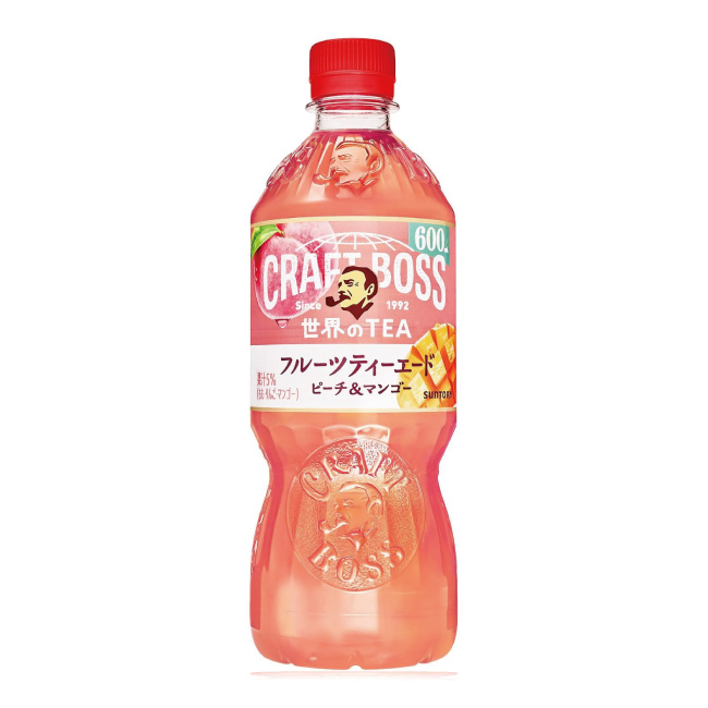 日本 三得利 BOSS 白桃芒果風味茶 600ml