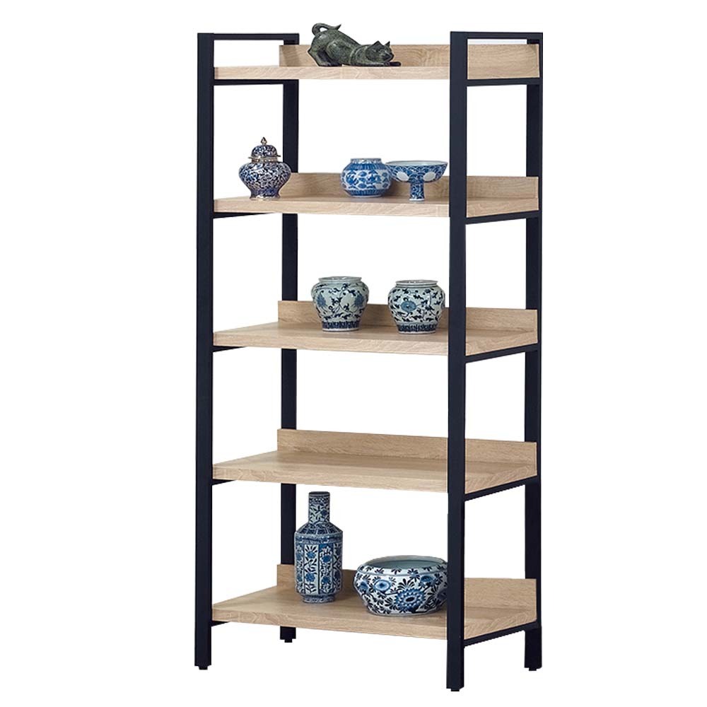 凱絲2.7尺工業風開放式書櫃/展示櫃