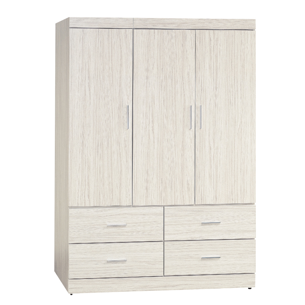 凱特4.1尺三門四抽衣櫃