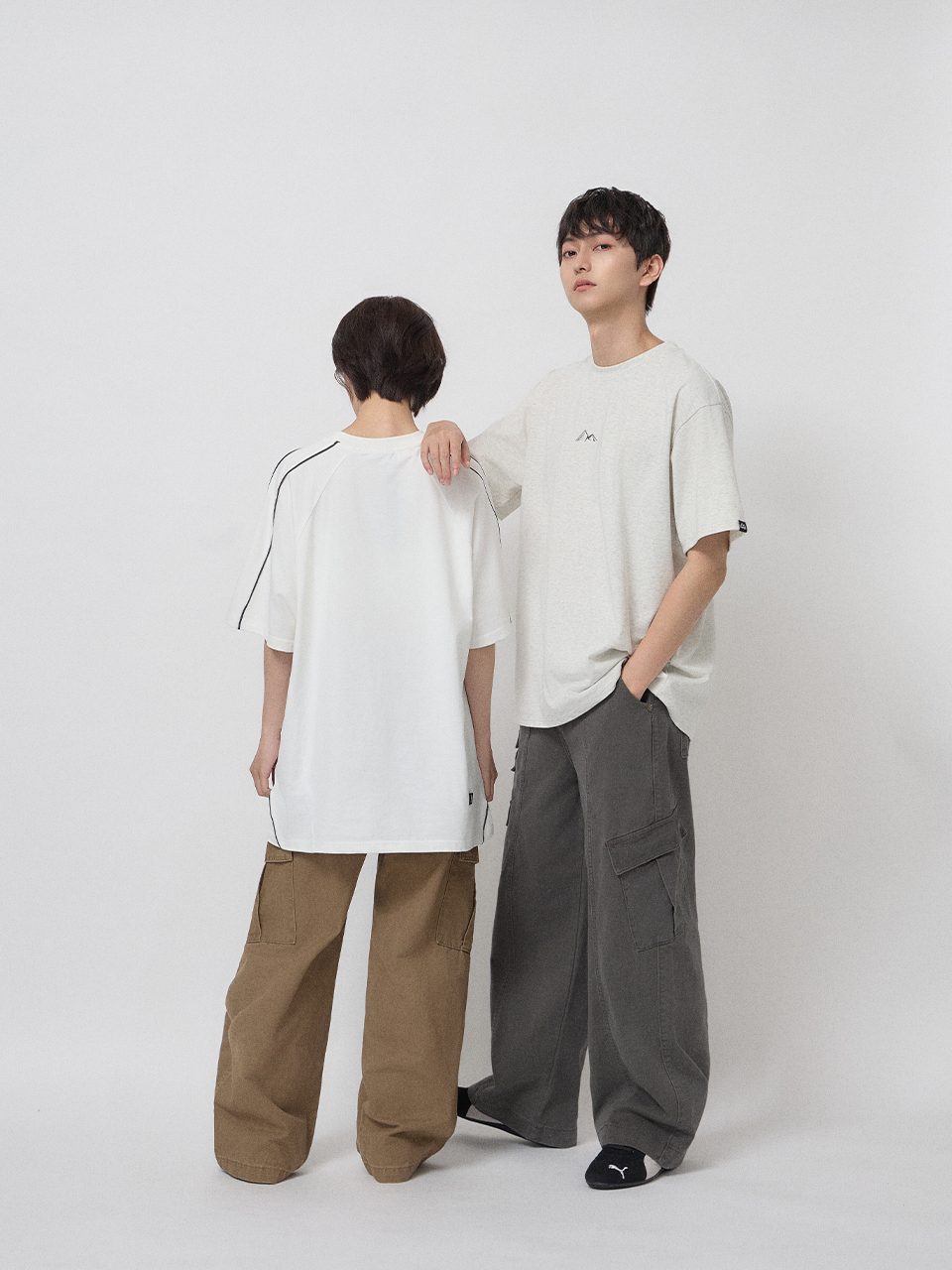 復古多口袋工裝褲