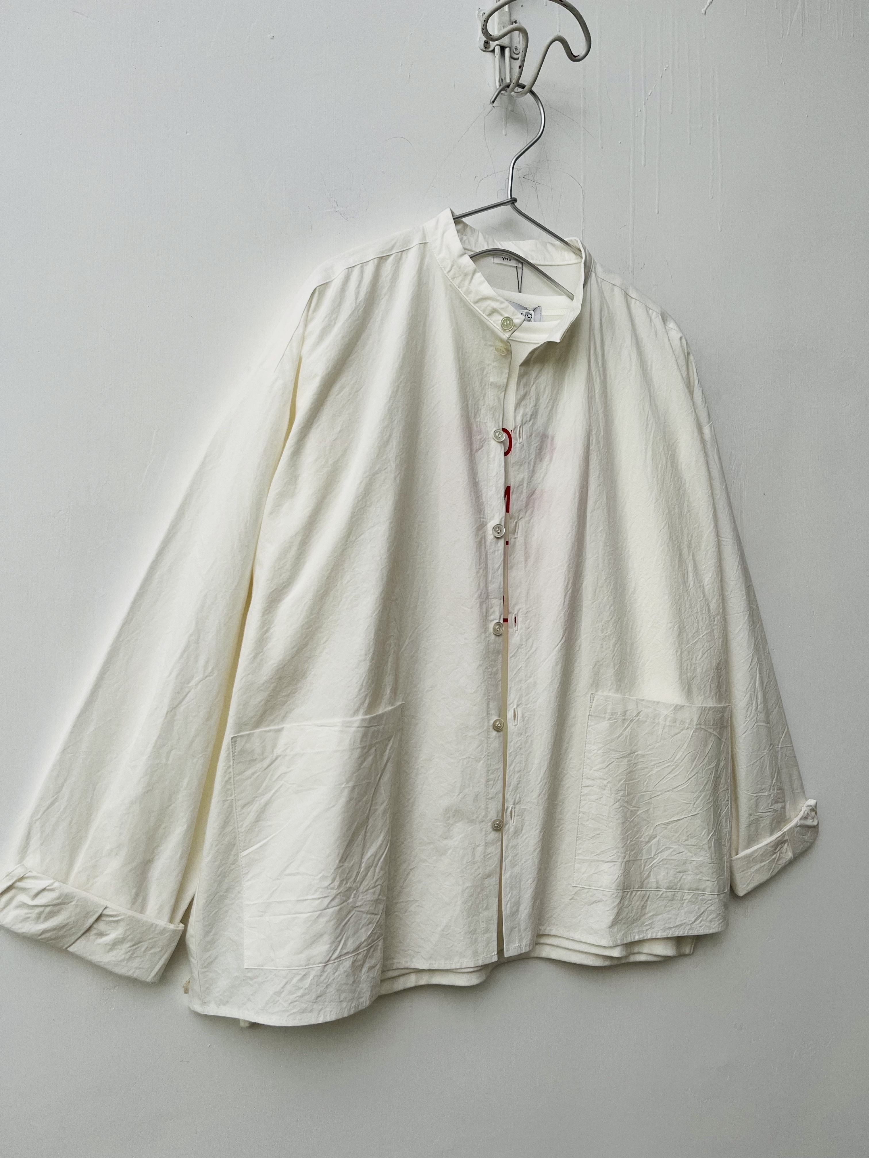 日本製  ynir米白色薄料外套