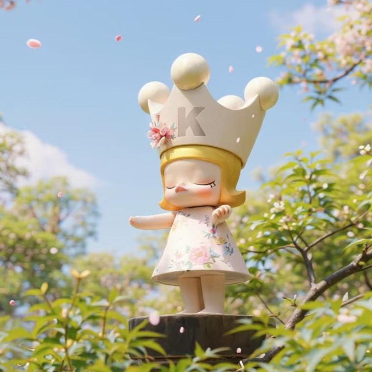 POP MART 泡泡瑪特 MEGA ROYAL MOLLY 400% 漫縵花落．絨 中式 非遺絨花 公仔 手辦