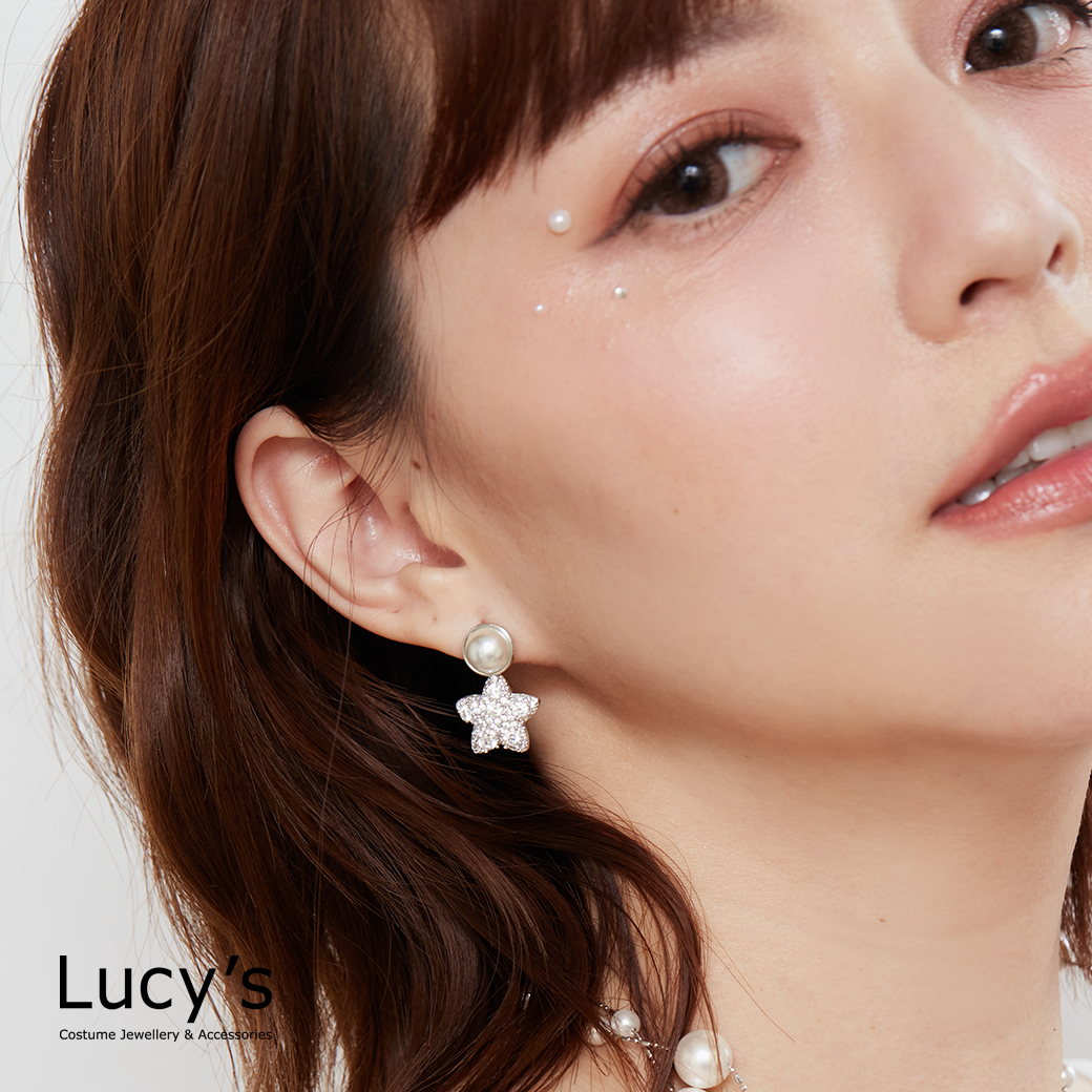 珍珠星願 耳環 (三色) (123487/123488/123489)