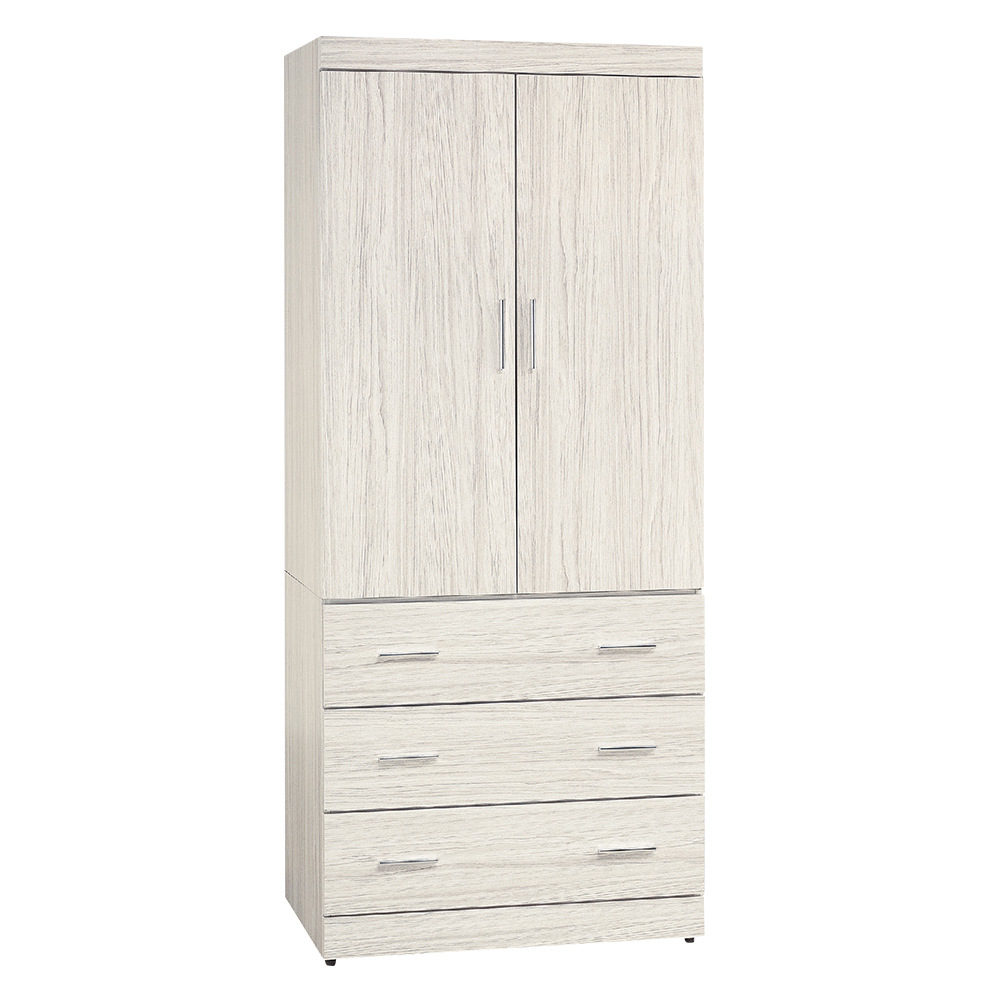 凱特2.7尺二門三抽衣櫃