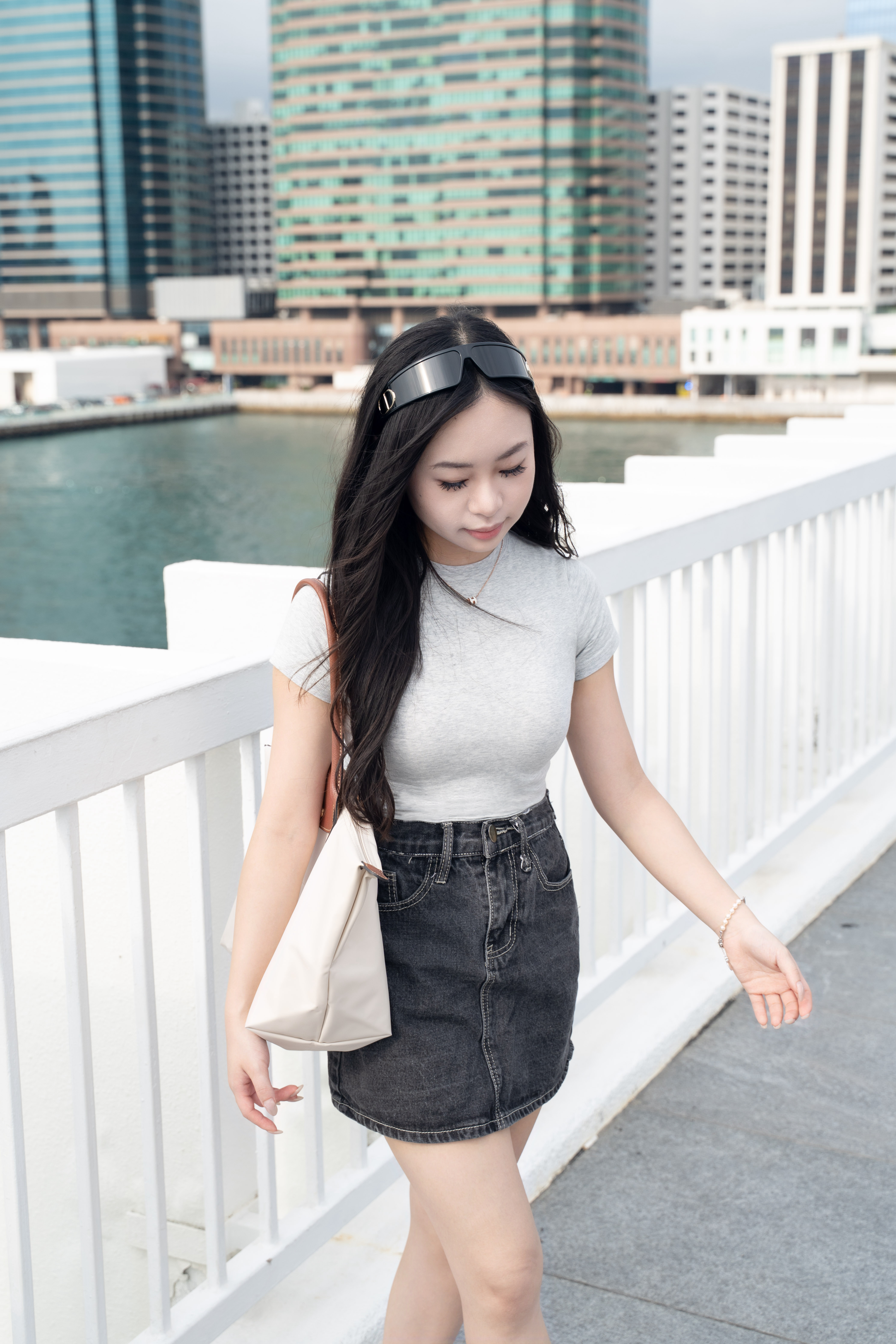 SKIMS COTTON JERSEY T-shirt  淺麻灰色