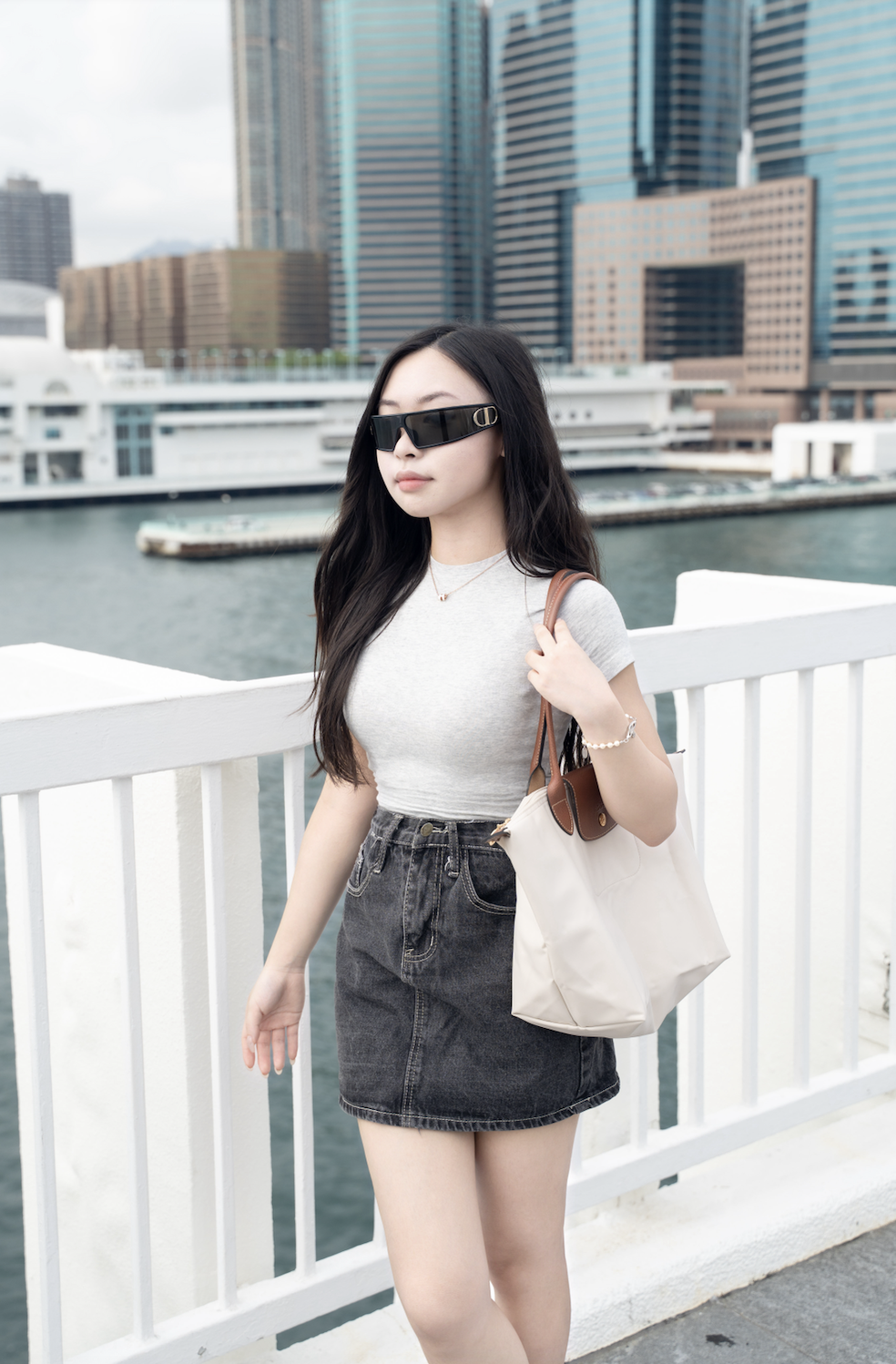 SKIMS COTTON JERSEY T-shirt  淺麻灰色