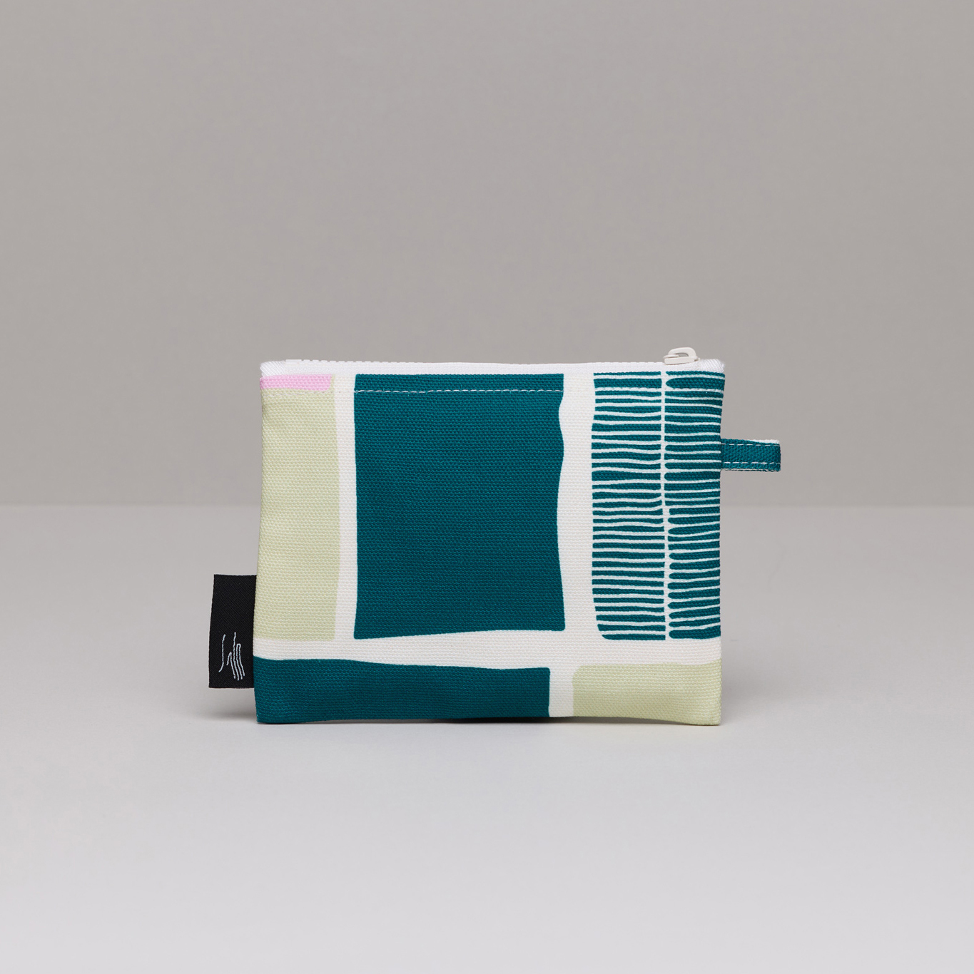 印花零錢包 / 方塊綠