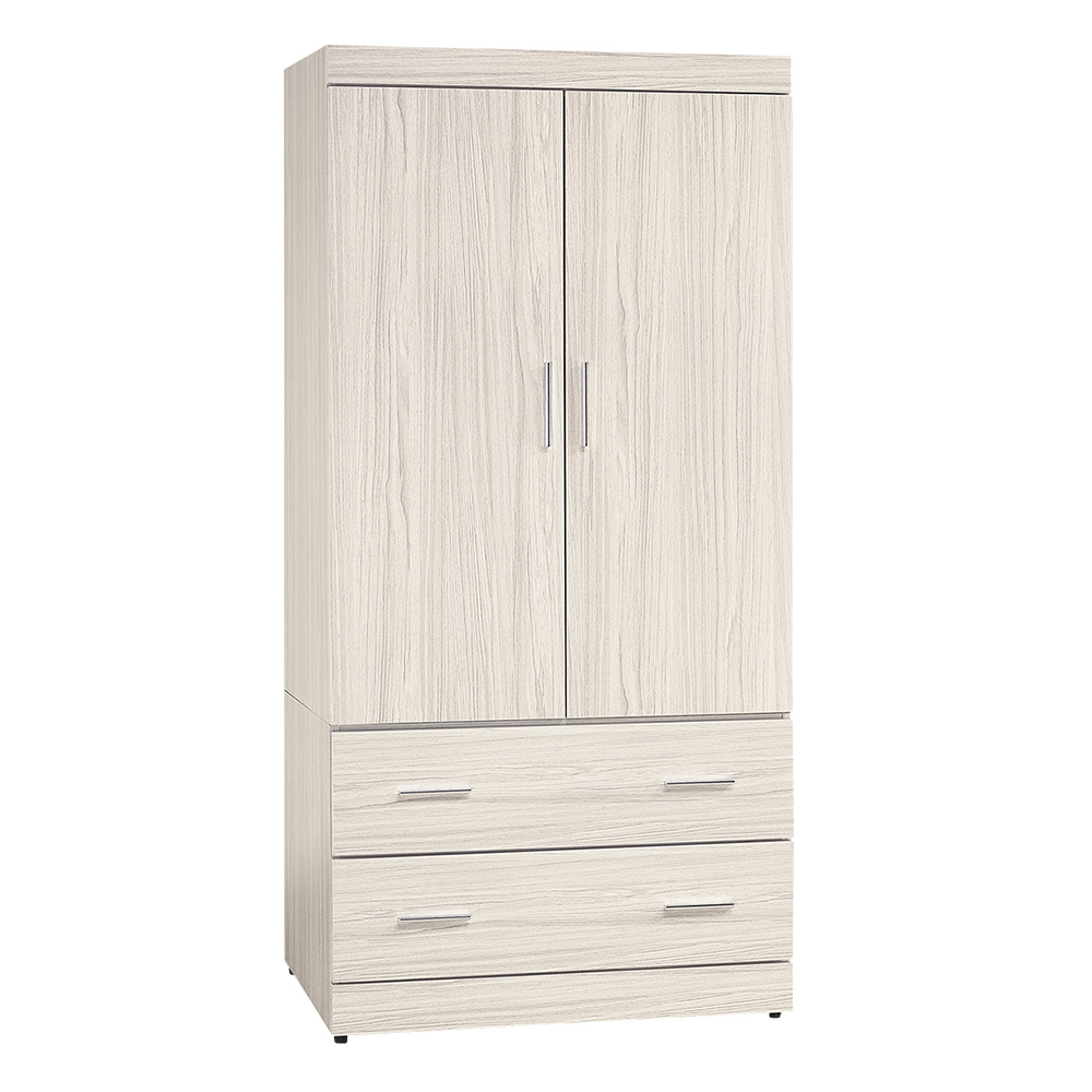 凱特2.7尺二門二抽衣櫃