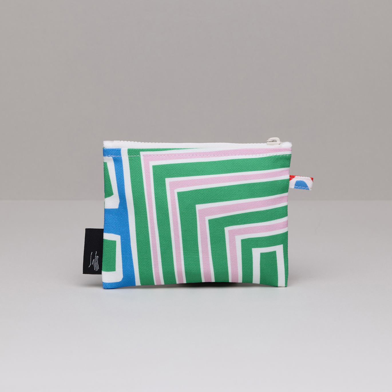 印花零錢包 / 都更藍綠