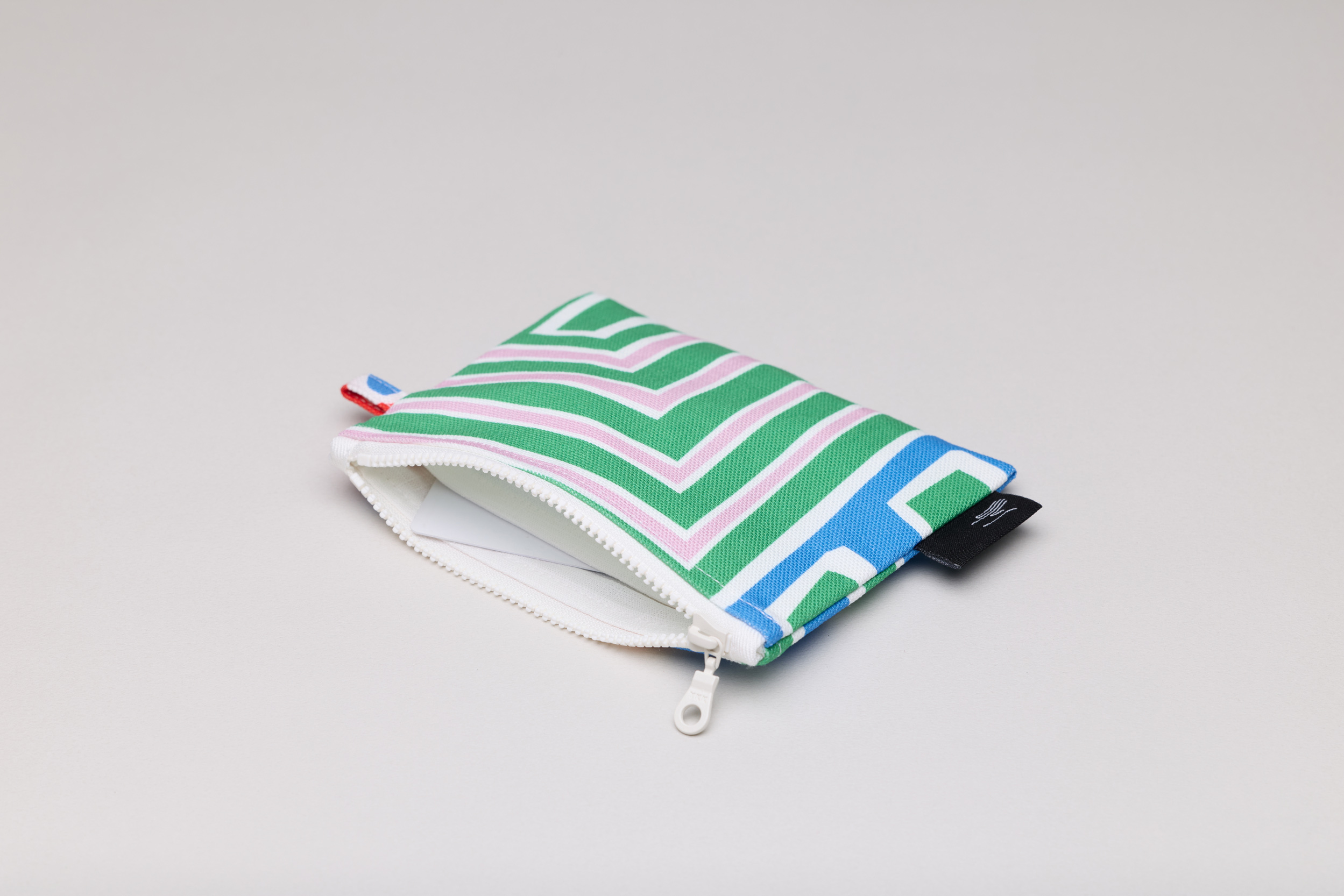 印花零錢包 / 都更藍綠