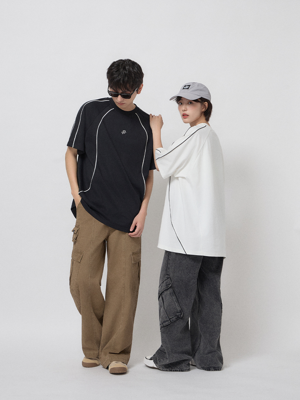 都會線條設計短T