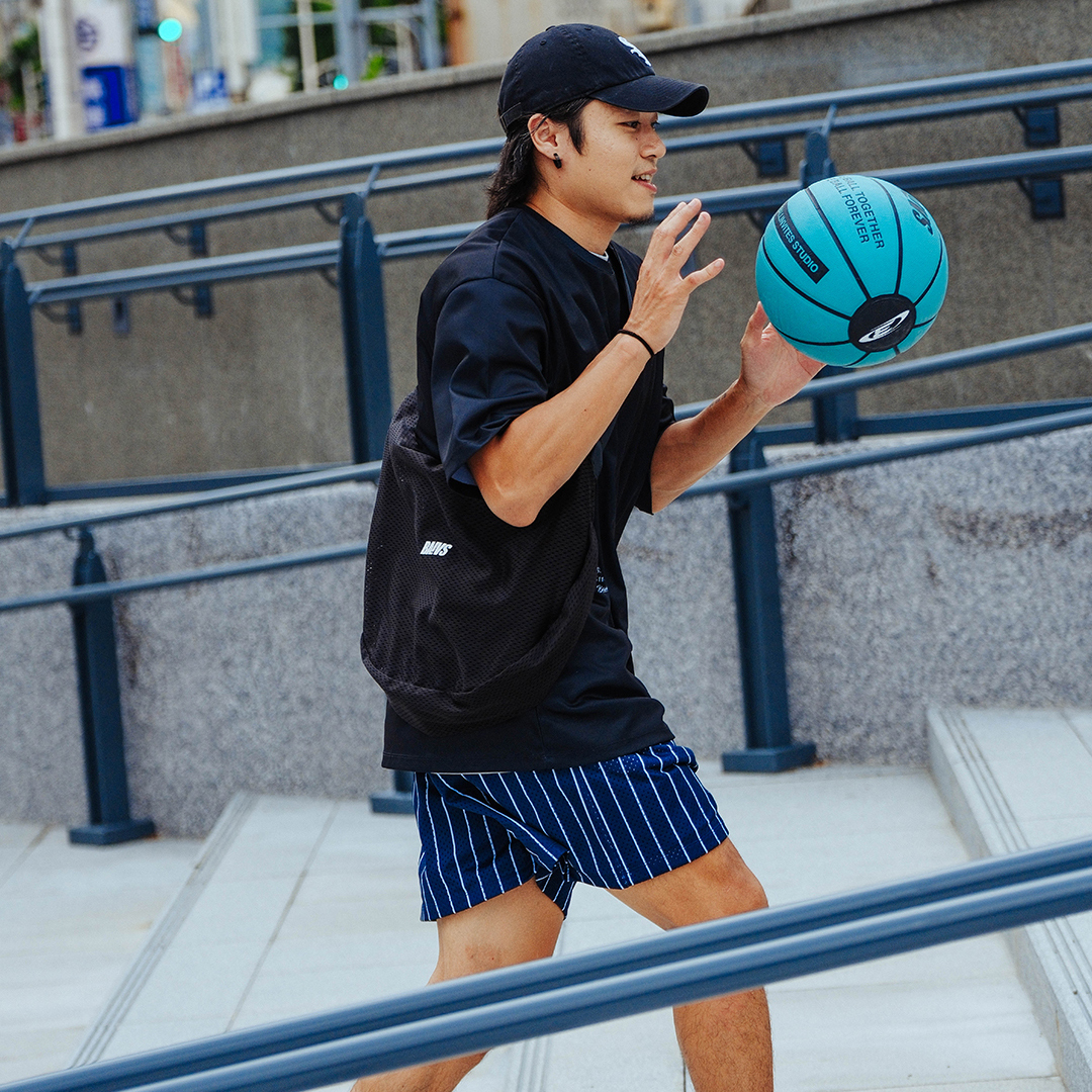 Baivs Striped Shorts BSSB159 男 球參 球褲 網眼 短褲 深藍