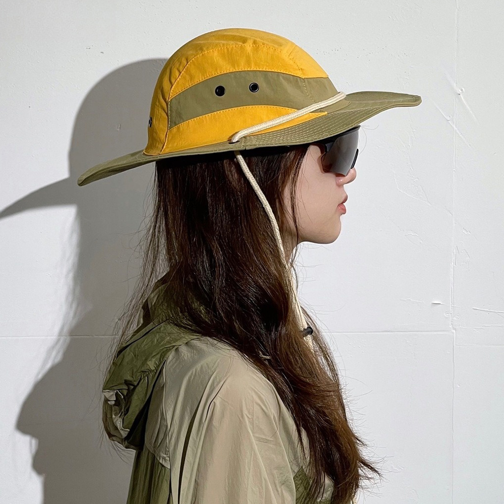 漁夫帽 帽子 男生帽子 遮陽帽 防曬帽 露營帽 登山帽 釣魚帽 抽繩漁夫帽 戶外登山帽 大帽檐帽子 大頭圍帽子 094
