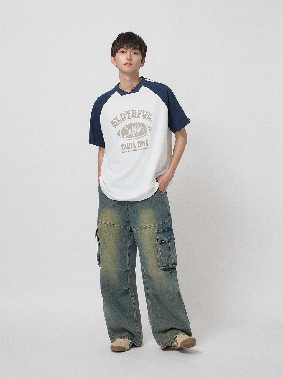 機能風水洗牛仔褲