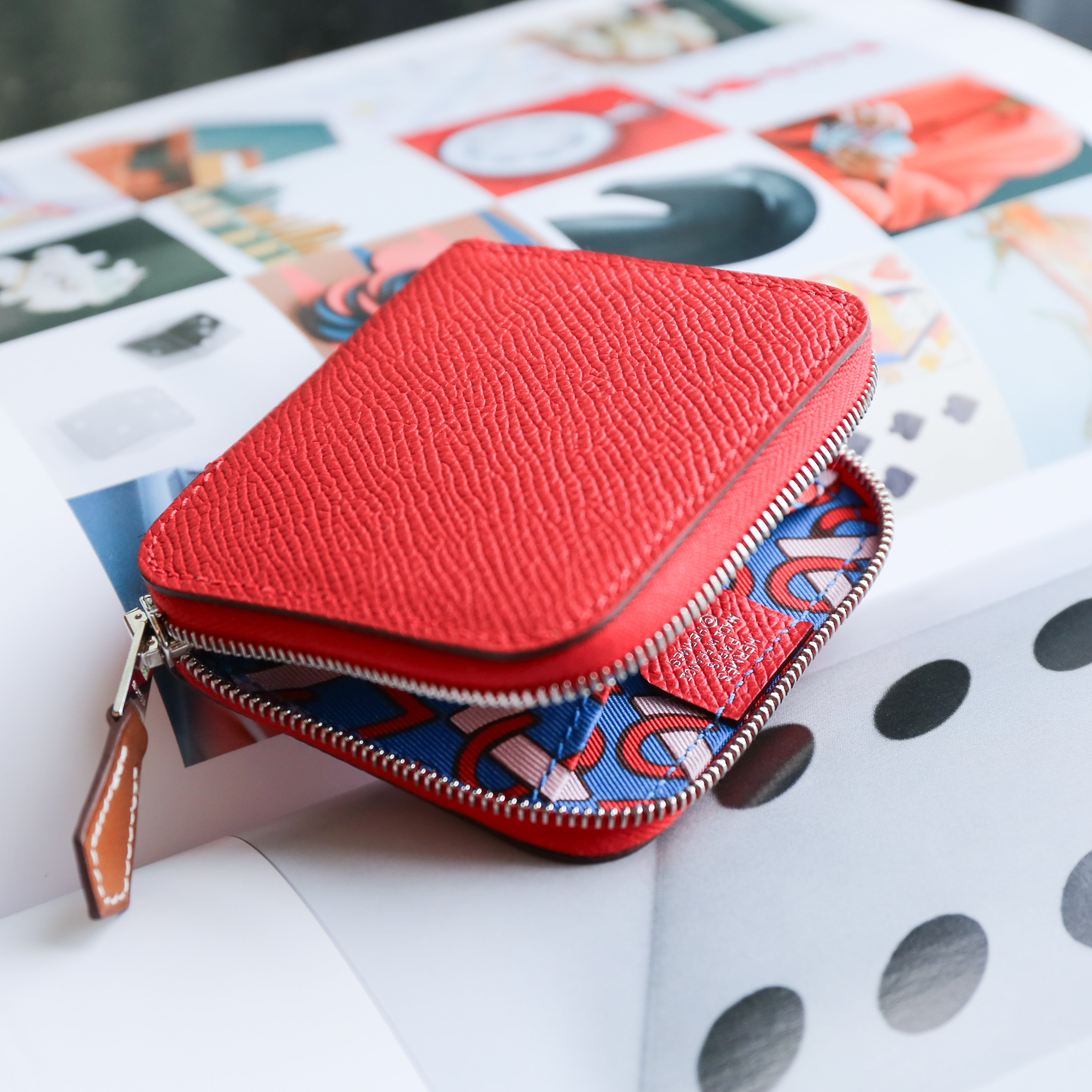 Hermes Silk'In change purse (Rge Radie)