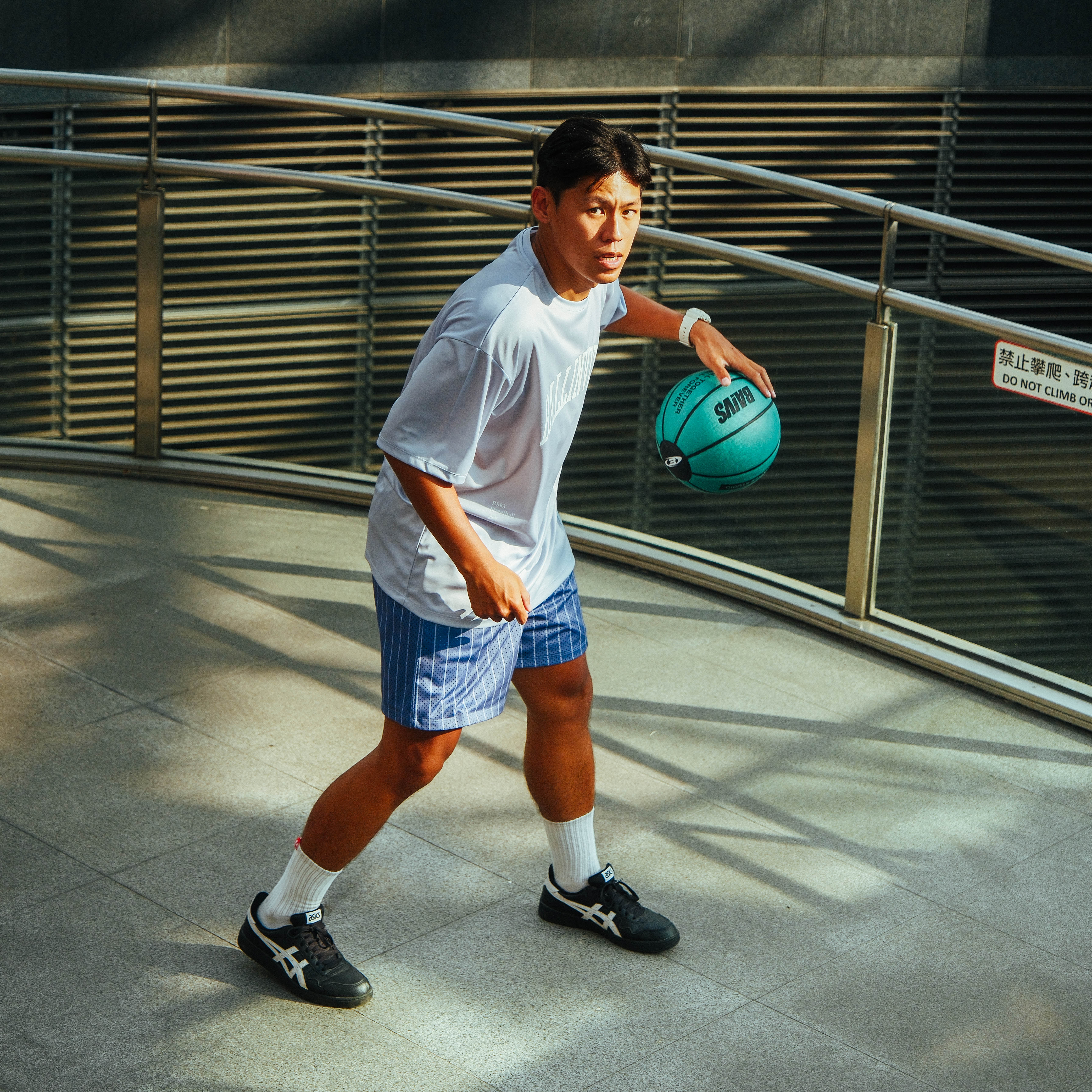 Baivs Baivs Striped Shorts BSSP162 男 球參 球褲 網眼 短褲 紫羅蘭