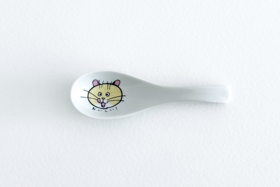 九谷燒 - neko jealousy調羹 / 奶油貓