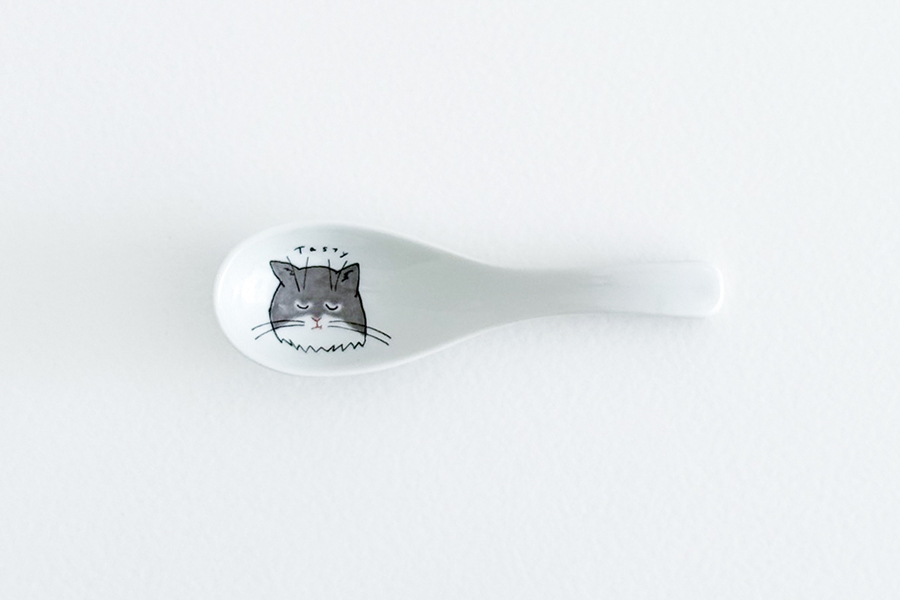 九谷燒 - neko jealousy調羹 / 漸層長毛貓