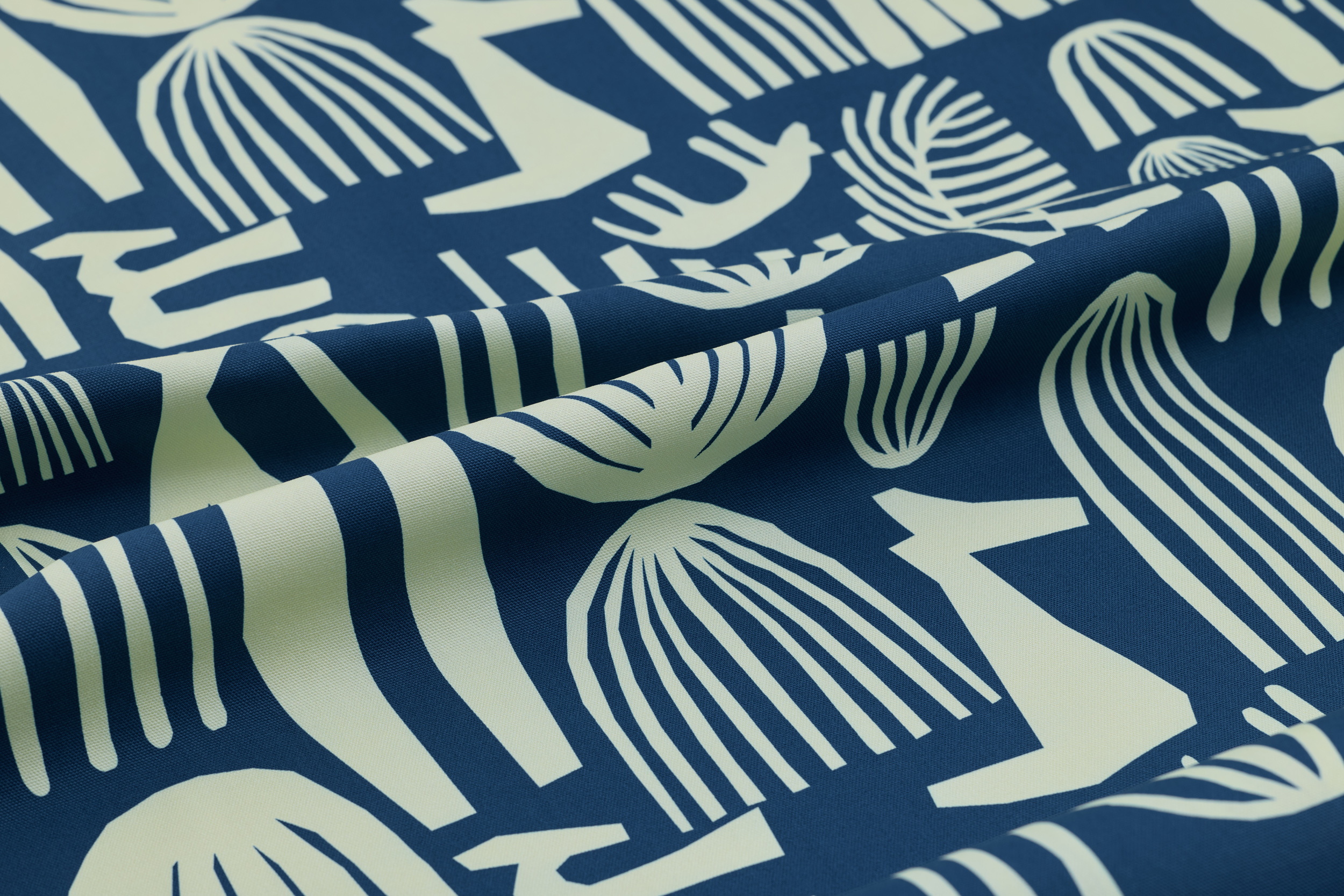 印花帆布 / 桌巾 / 布料 / 米克斯藏青