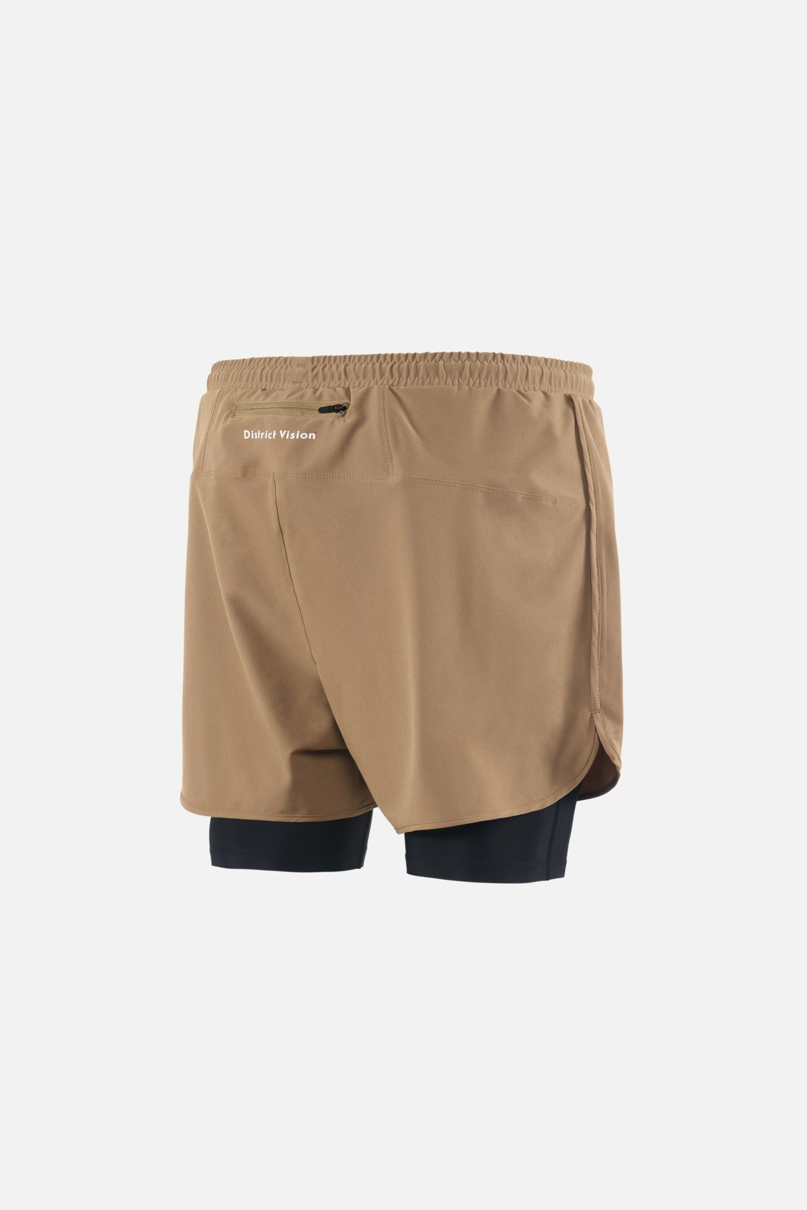 District Vision｜Layered Pocketed Trail Shorts "Morel/Black"