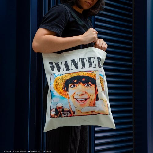 海賊王托特包 - 懸賞路飛及徽章 - 橡膠果實