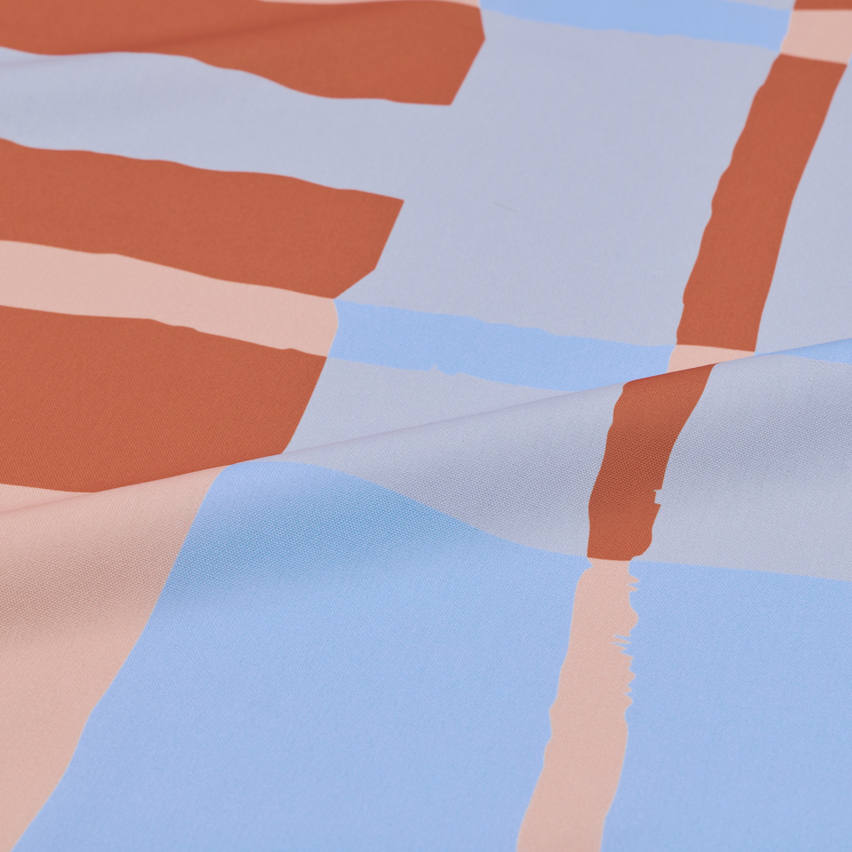 印花帆布 / 桌巾 / 布料 / 防水漆橘藍