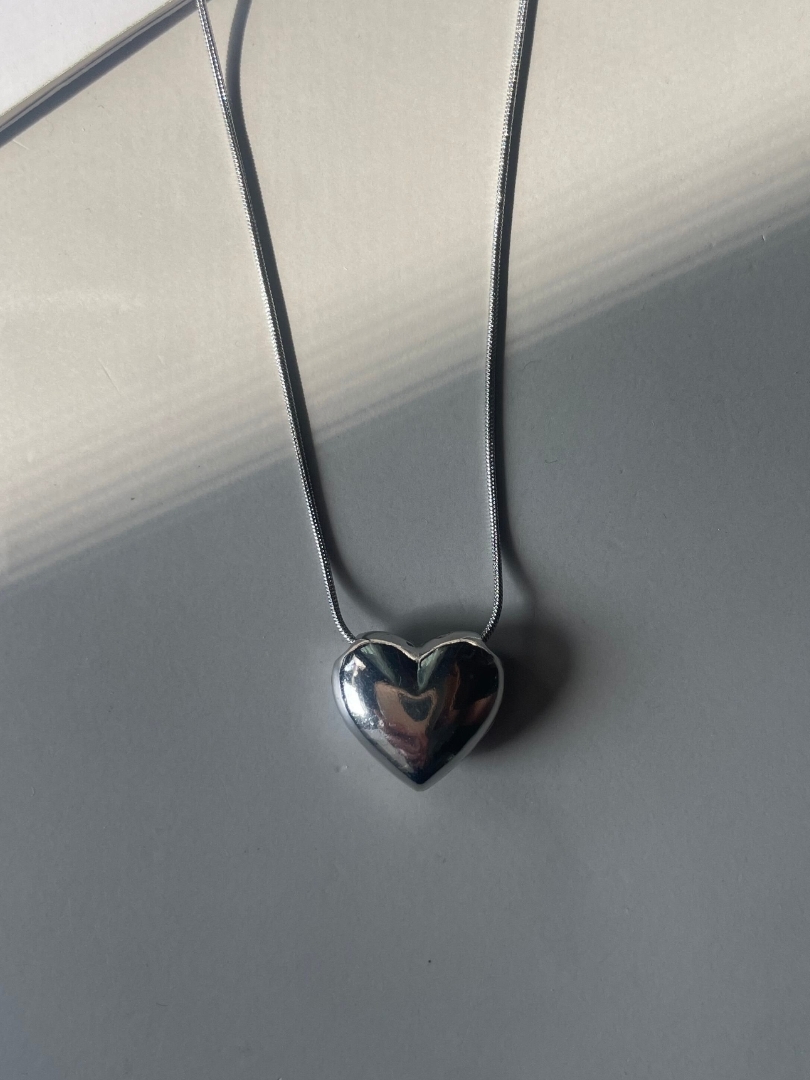 silver heart necklace