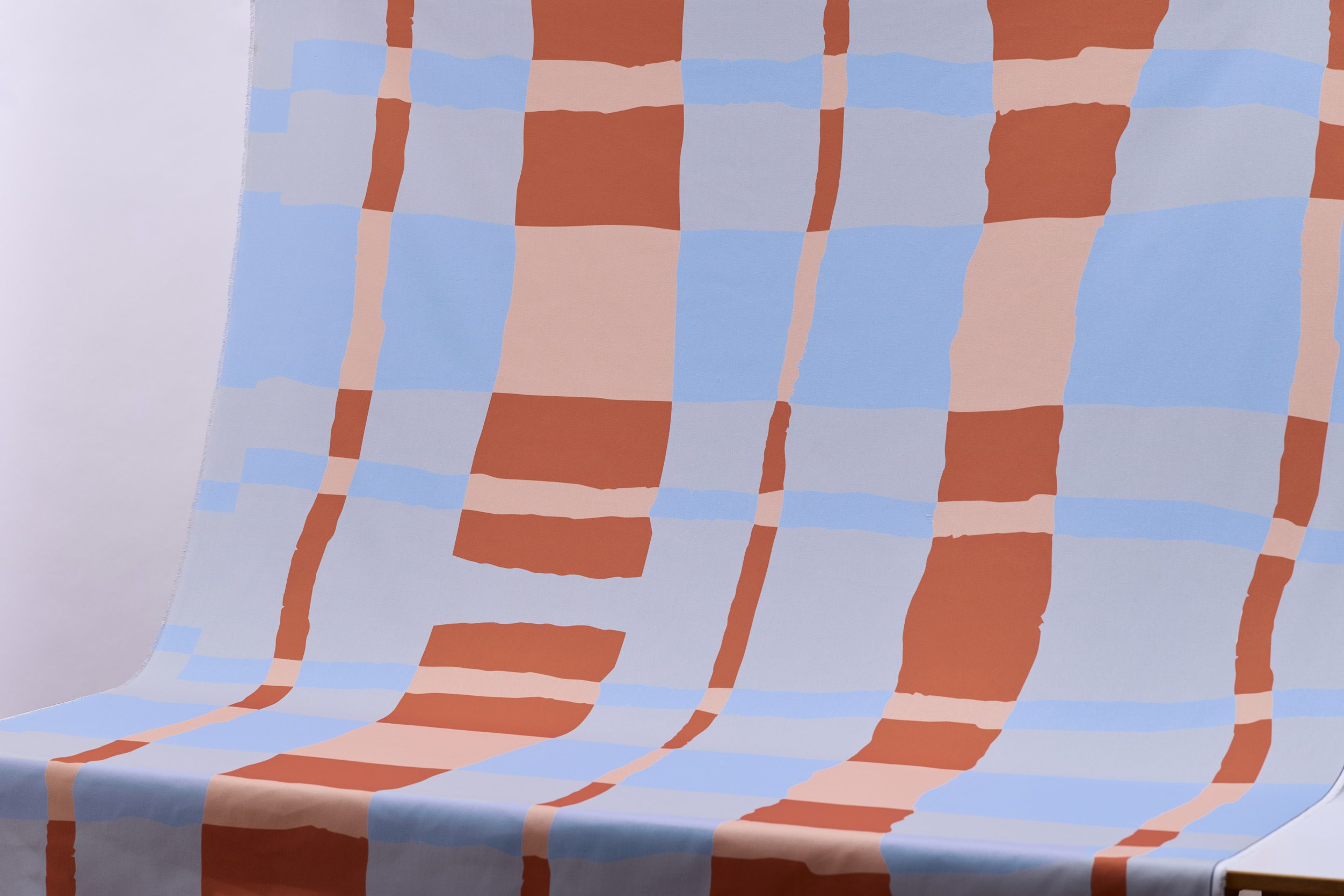 印花帆布 / 桌巾 / 布料 / 防水漆橘藍