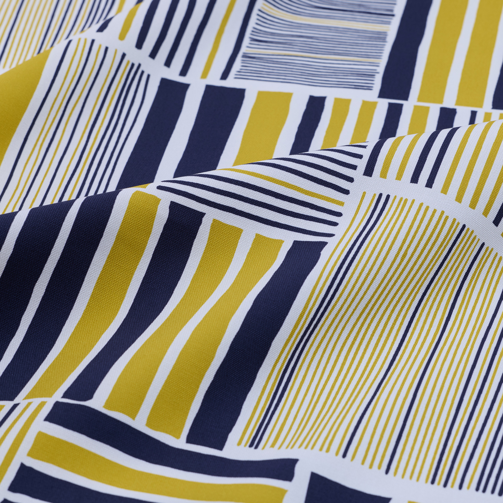 Printed Fabric / Sheet Metal Roofing Yellow & Navy