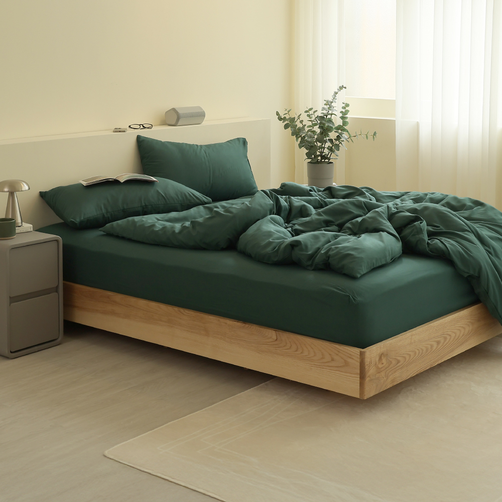 舒柔棉｜100%Polyester｜杉霧綠｜單品&床包被套組