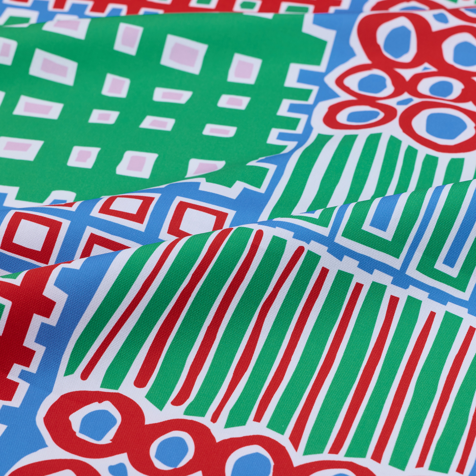 印花帆布 / 桌巾 / 布料 / 都更藍綠