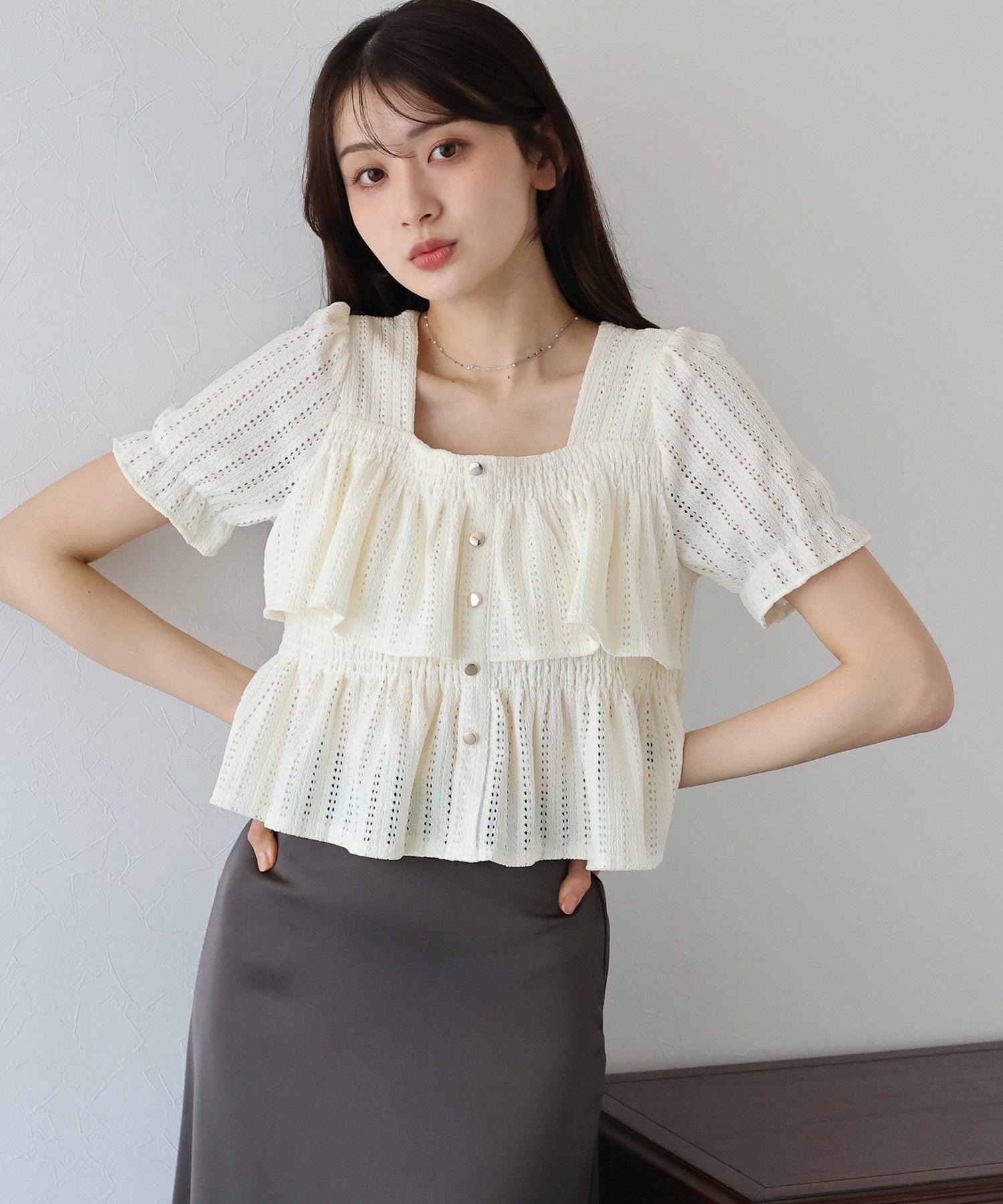 BE Square Tiered Top