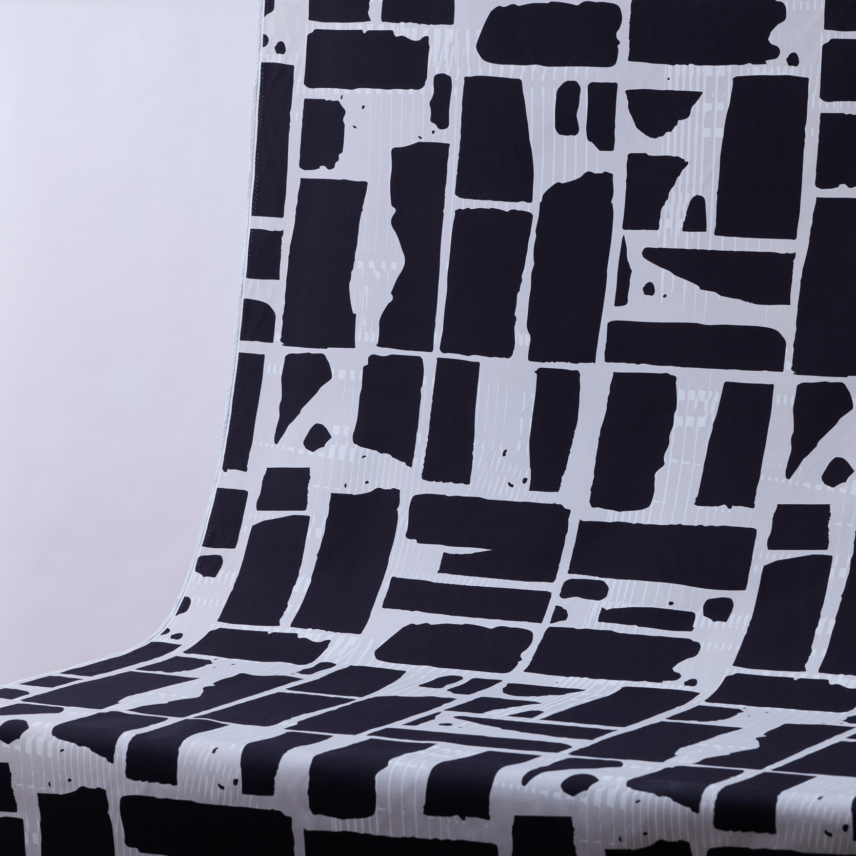 純棉印花帆布 / 三重黑灰 / 16安