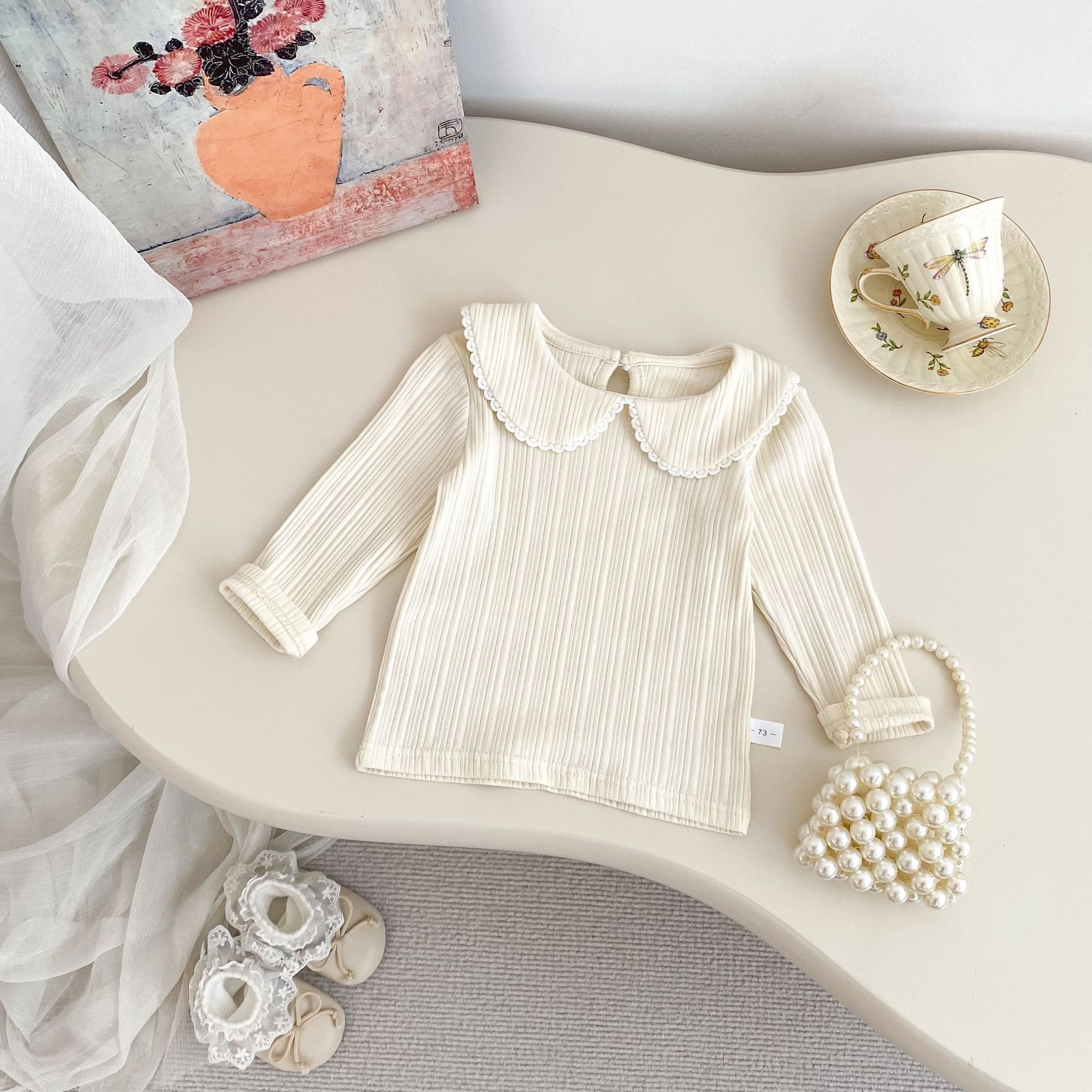 現貨90米白色｜簡約百搭娃娃領TEE  •.｡ꔛ    ＊薄款