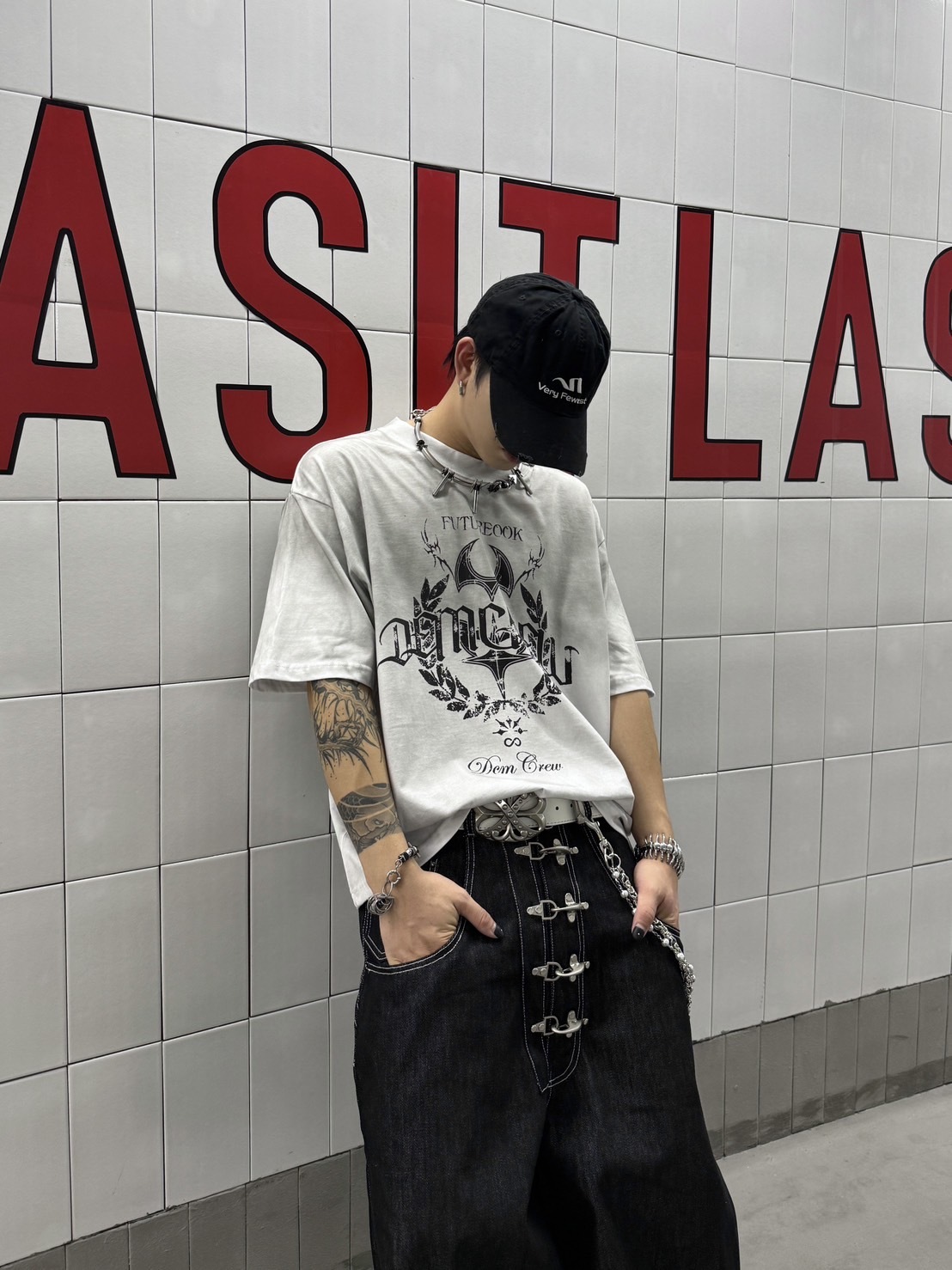 (GOAL) DCM 荊棘 水洗 仿舊 髒髒 BOXY 短寬版型上衣