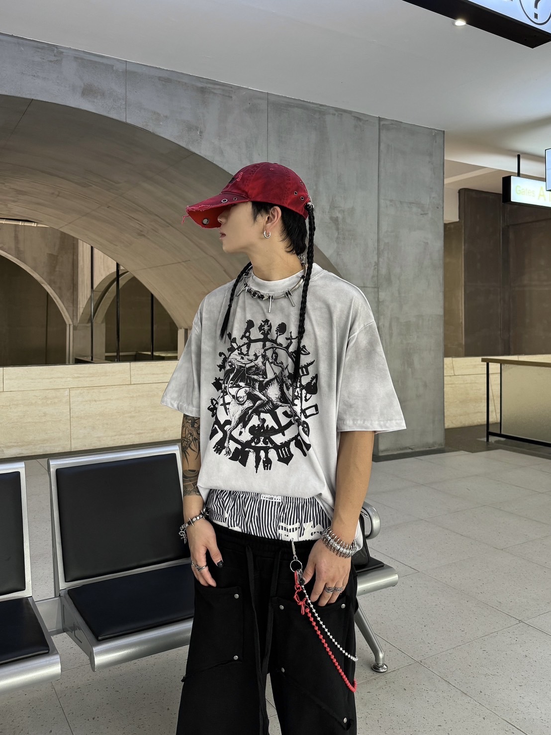 (GOAL) DCM 惡魔 BOXY 短寬 做舊 髒髒 水洗 短T