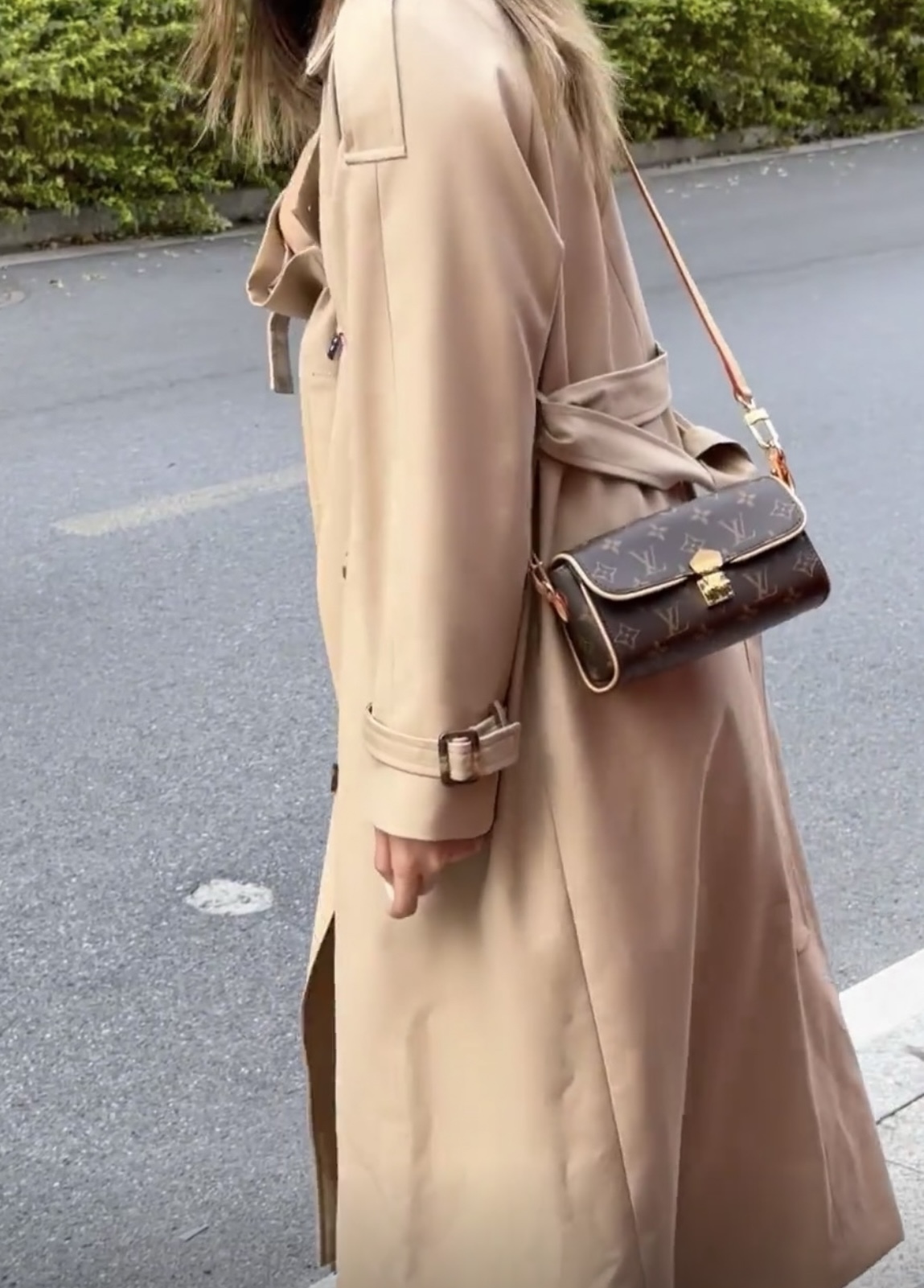 LOUIS VUITTON LV Pochette Camille  單肩包 啡色