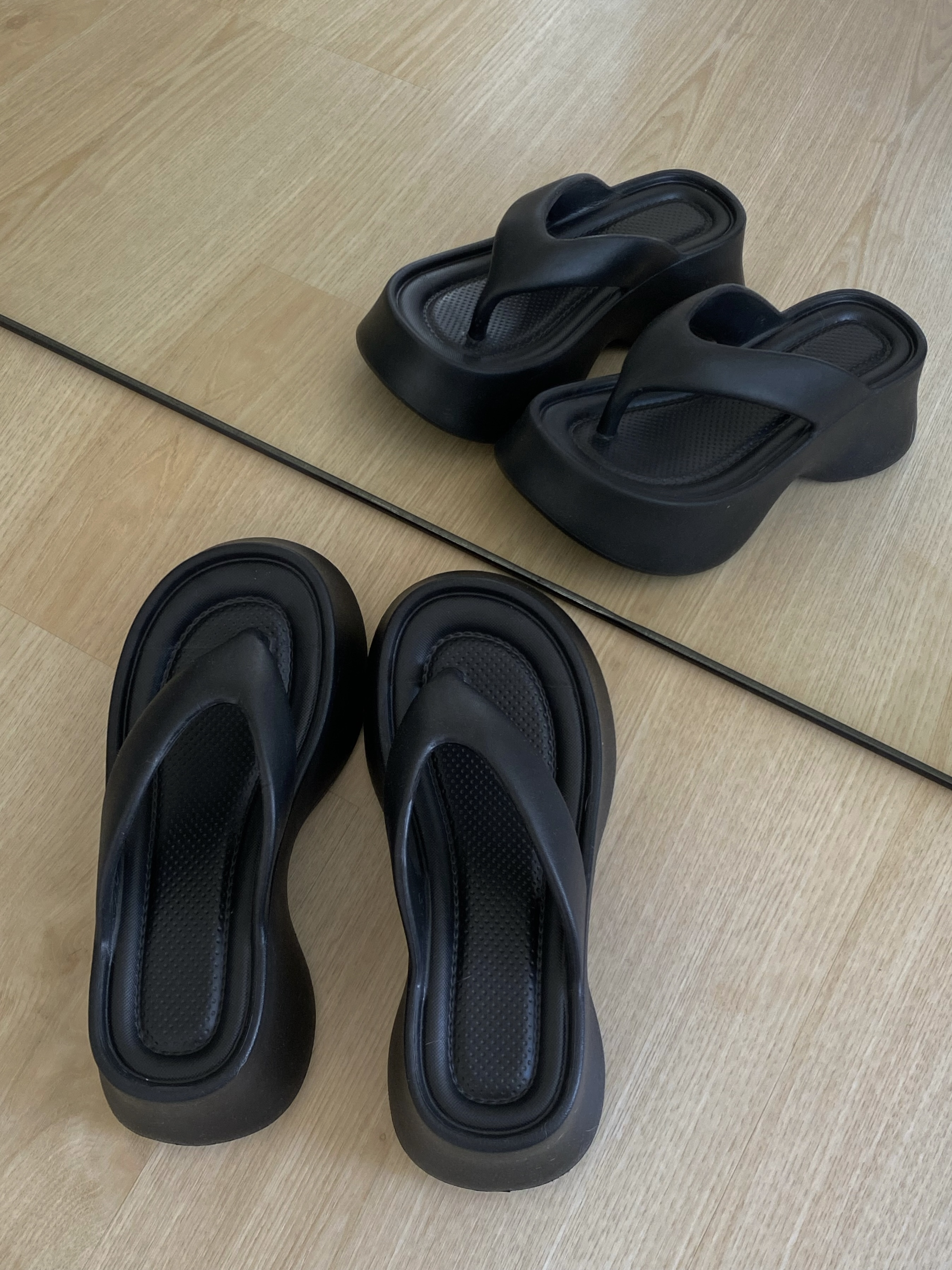 厚底增高人字拖