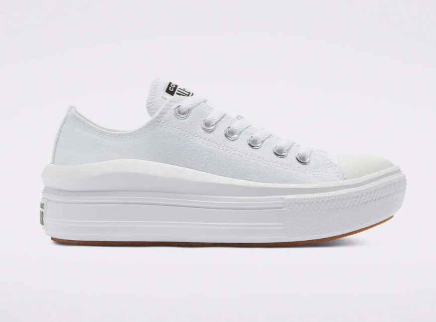 CONVERSE / Chuck Taylor All-Star Move White經典厚底白色帆布鞋 570257C /  AUG25