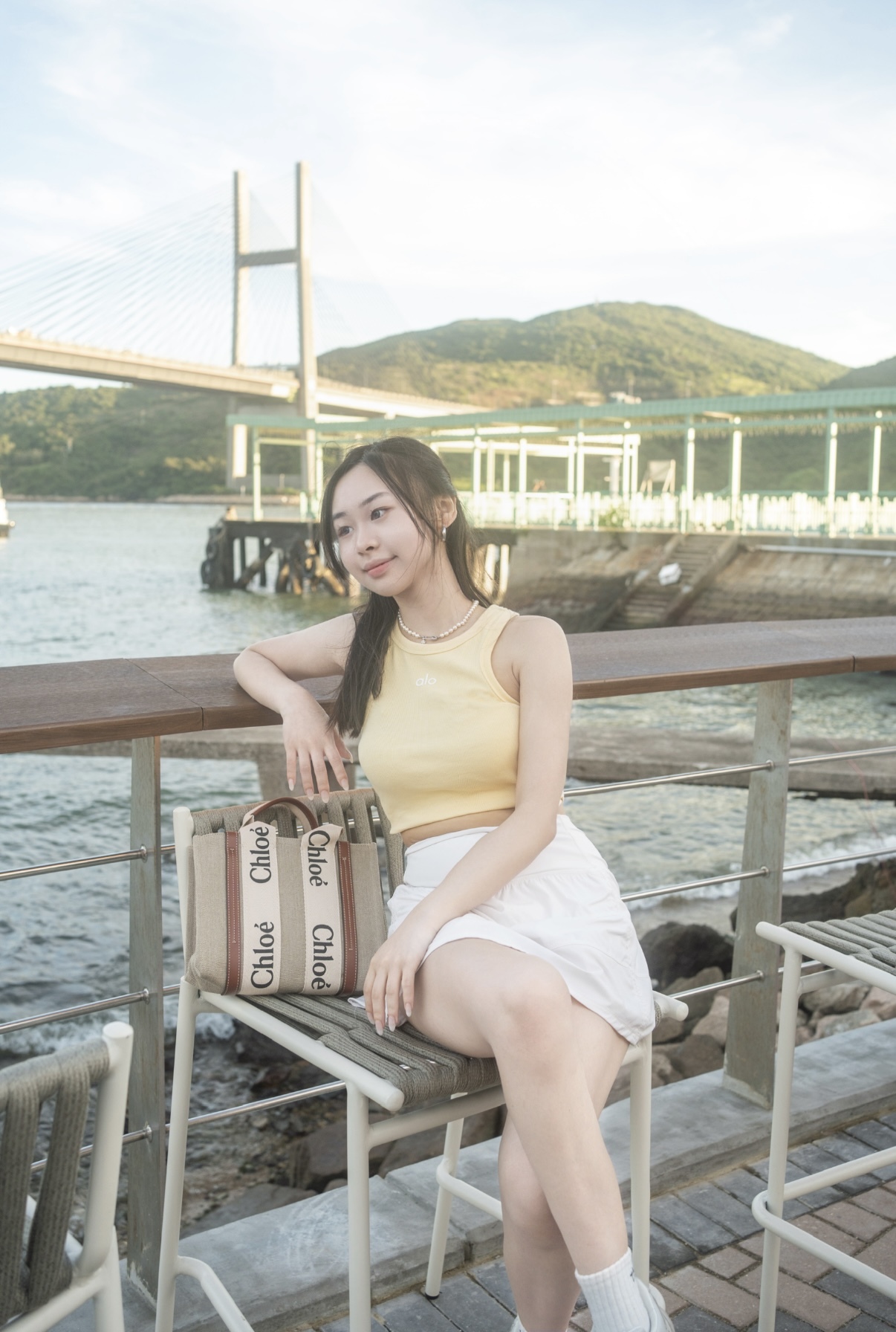 CHLOE Woody 小型 帆布拼皮革 托特手袋 Tote Bag (第三代)