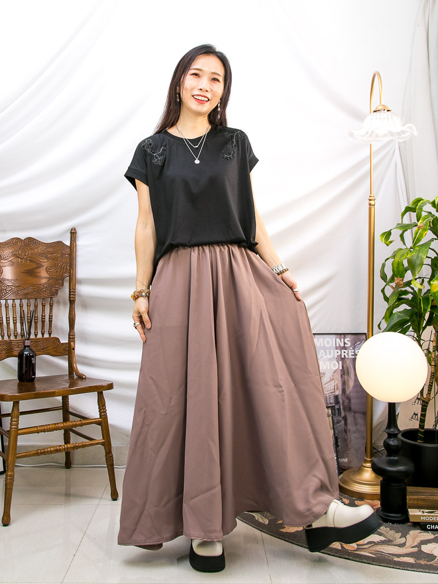 【夏日SUMMER SALE】膊位釘珠珠花花．雙面料TOP【不設退換】【因SUMMER SALE訂單較多，需要7-10個工作天才安排出貨】