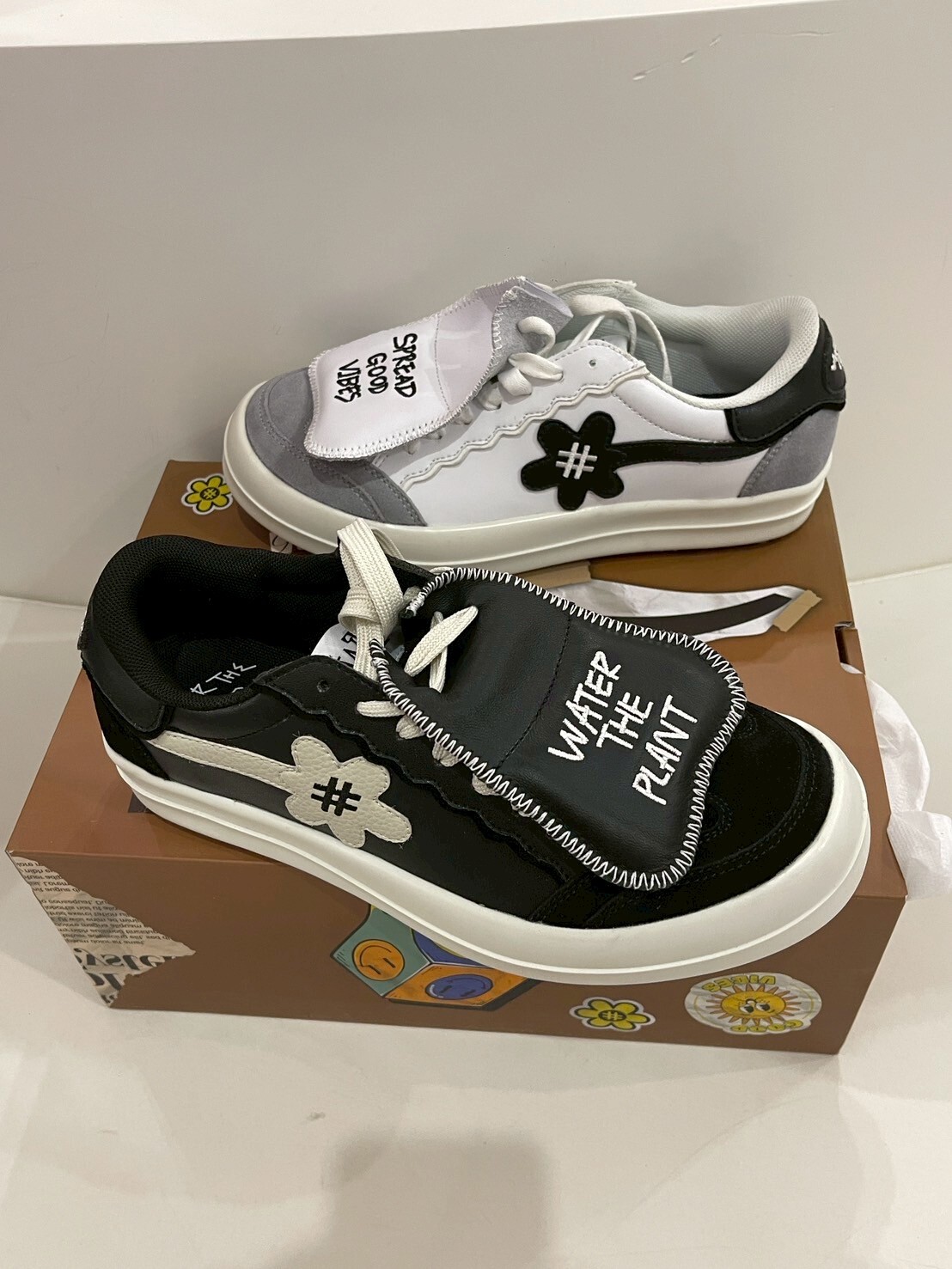 WATER THE PLANT 限定款 大鞋舌 皮革麂皮小花鞋 鋸齒大底 WTP Vintage