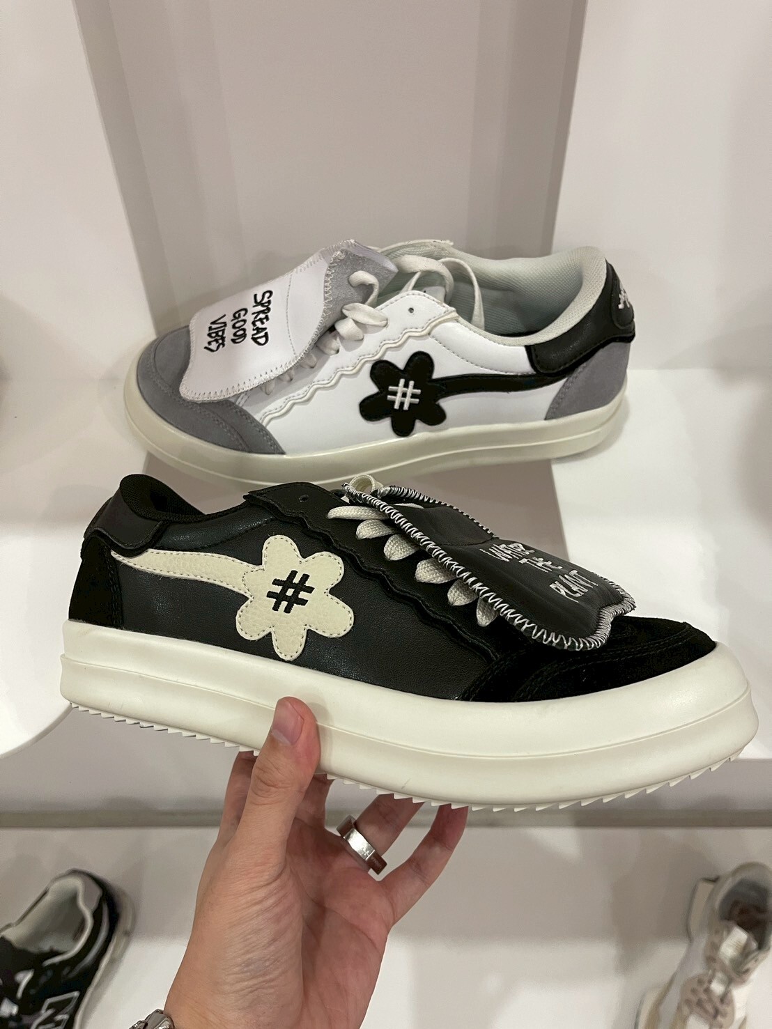 WATER THE PLANT 限定款 大鞋舌 皮革麂皮小花鞋 鋸齒大底 WTP Vintage