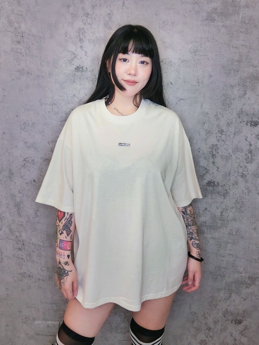 韓系小鐵標棉質T恤