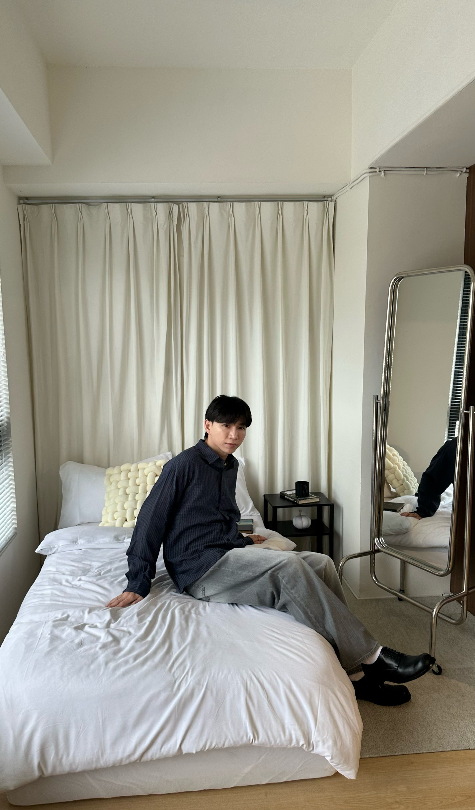 氣質棉麻直紋襯衫