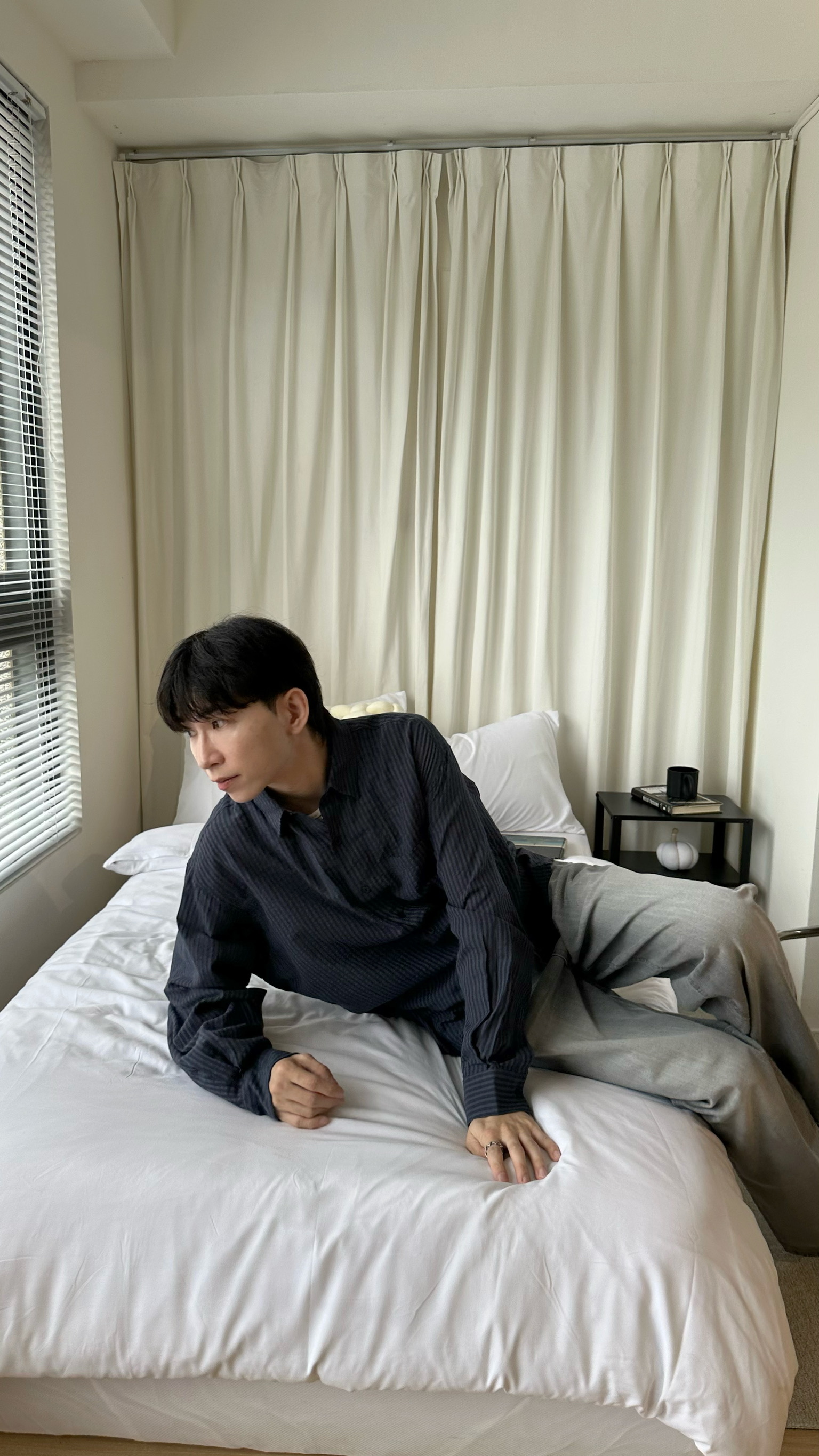 氣質棉麻直紋襯衫