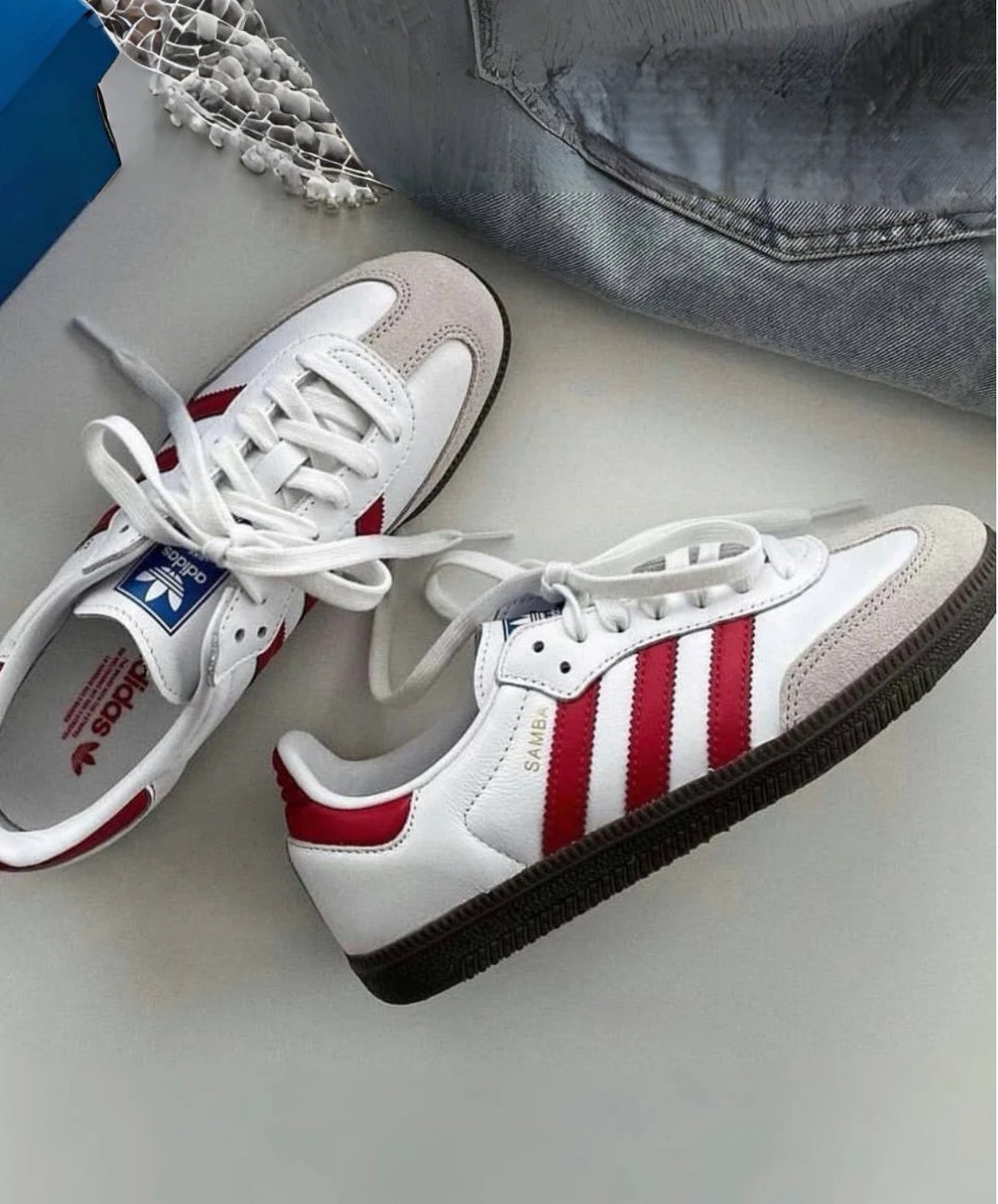 adidas SAMBA OG 白紅 經典低筒板鞋⚽ 防滑耐磨舒適 男女同款 Aug25