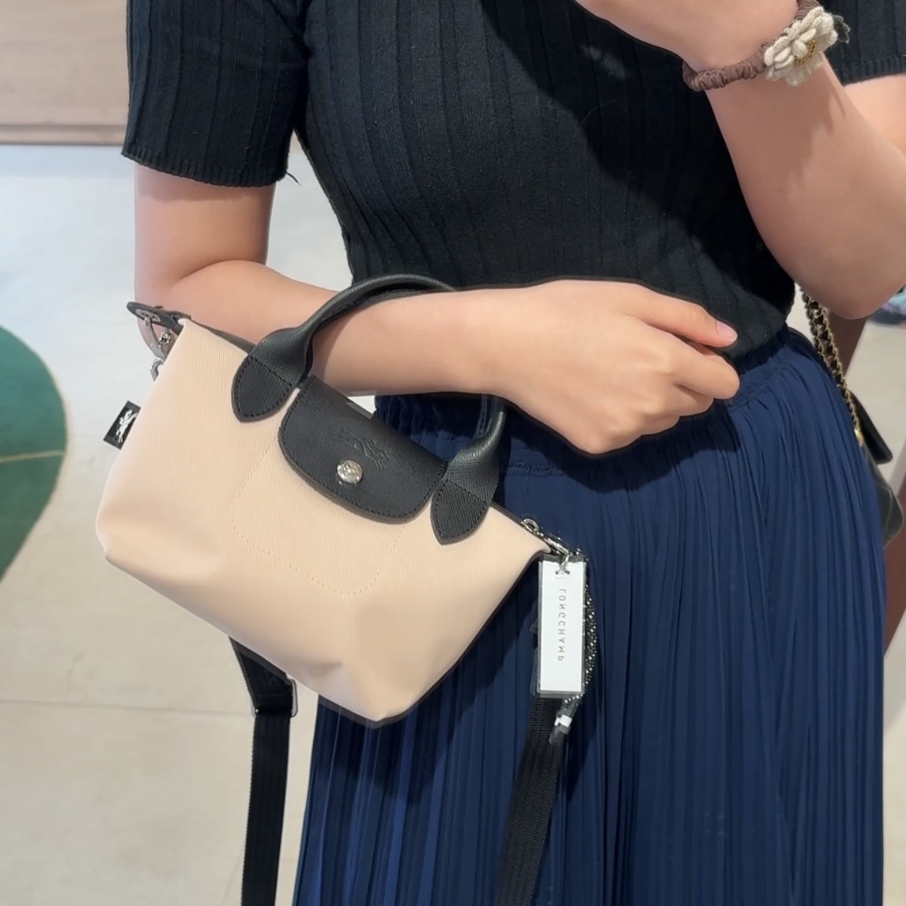 Longchamp energy top handle crossbody bag XS  L1500 light pink