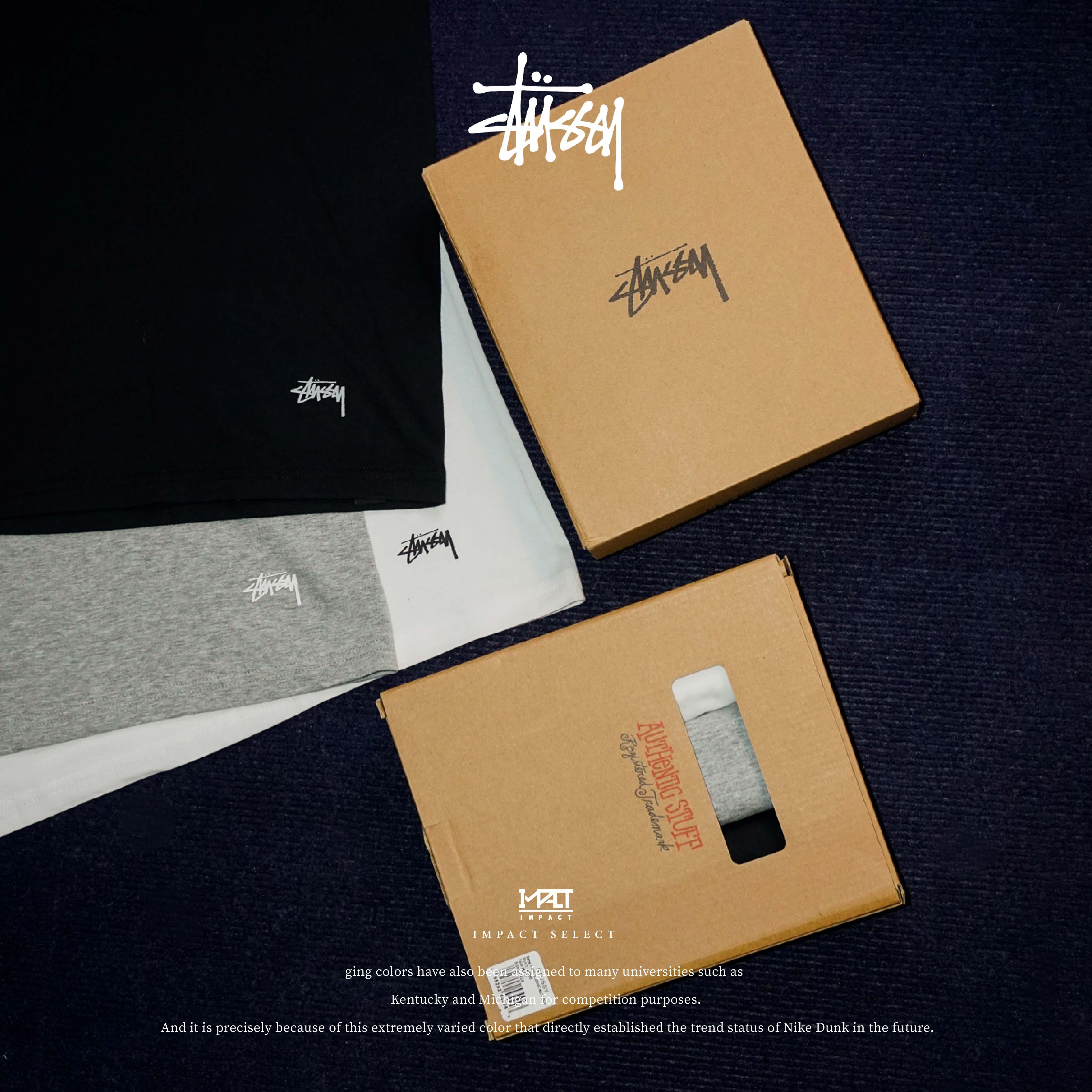 Stussy Undershirt 純色打底圓領短袖T恤 黑/灰/白 男女同款 1140199