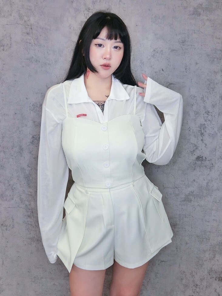 韓系小西裝背心短褲兩件套